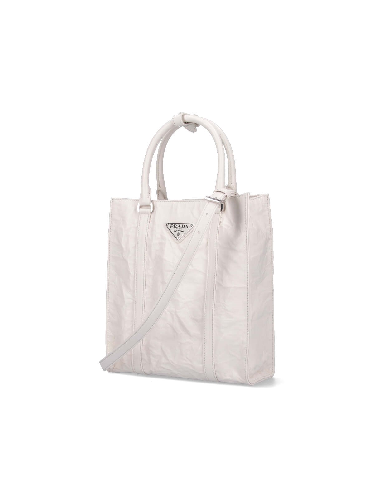 ☆人気☆【PRADA】☆brushed logo tote bag☆ Prada Mini logo-embroidered Tote Bag | Neutrals | FARFETCH