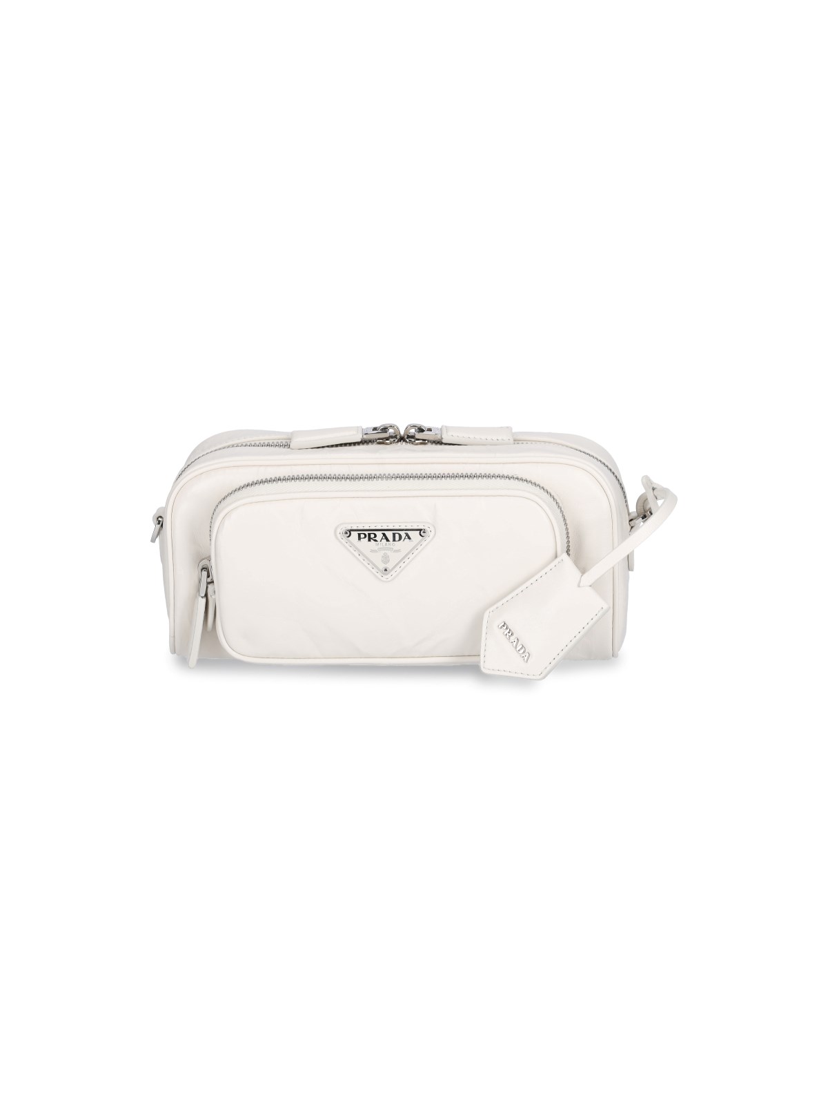 Prada Multi Pocket Crossbody Bag In Bianco
