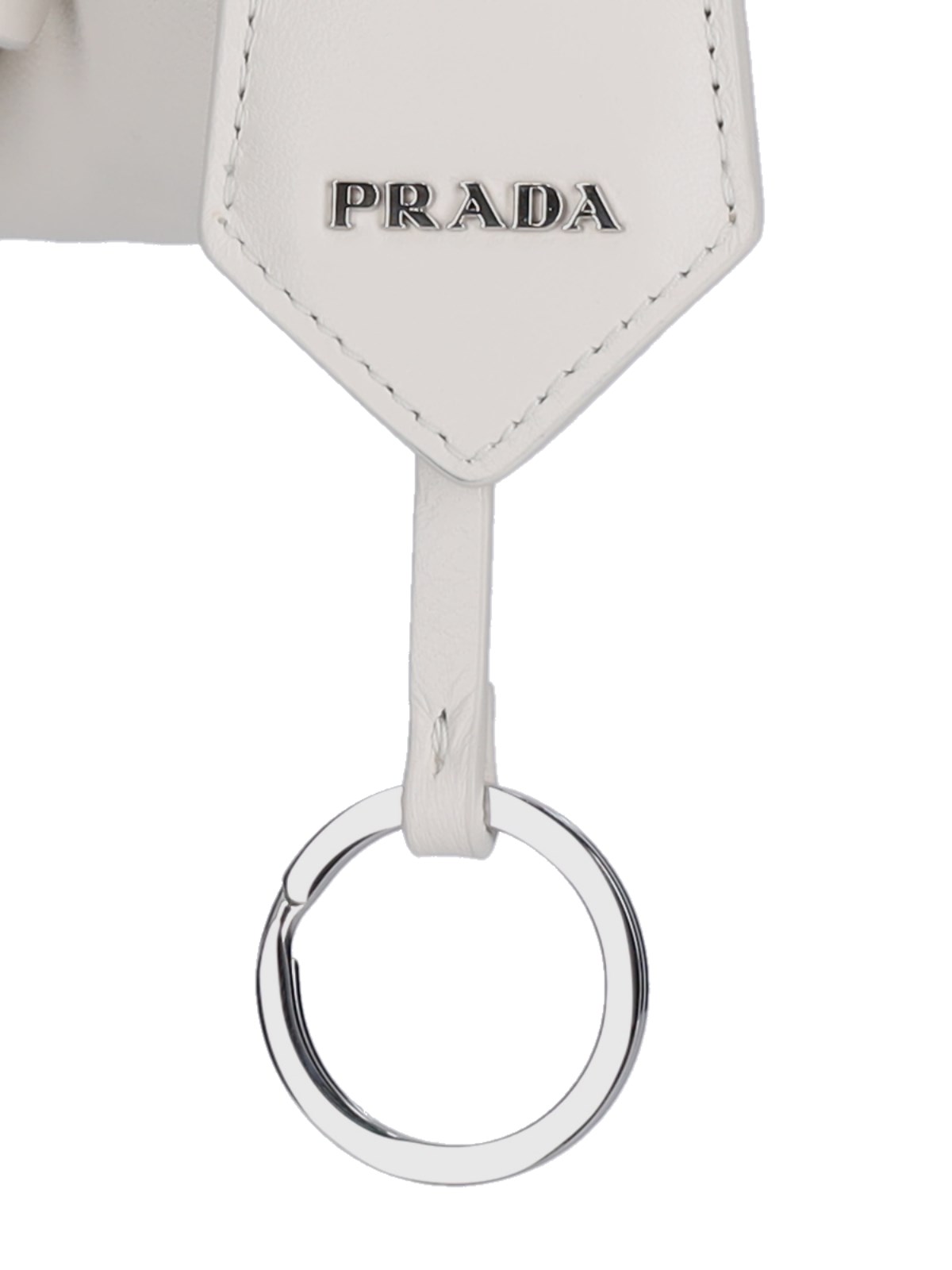 PRADA☆25SS ロゴデザイン カーフスキン ショルダーバッグ WHITE PRADA プラダ ロゴ ホワイト 白 ショルダースマホケース ミニ