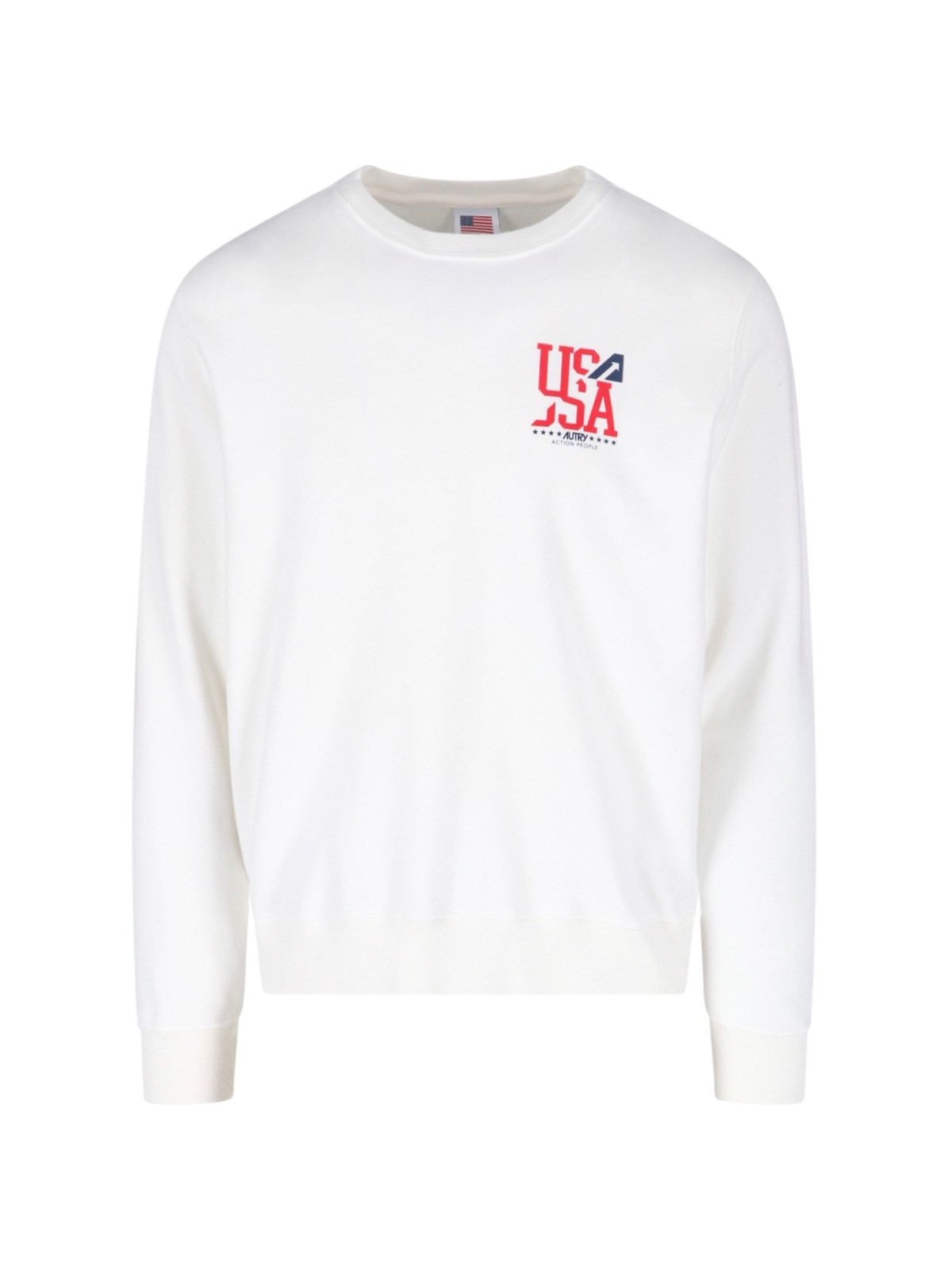 Shop Autry Maxi Back Print Sweatshirt In Bianco