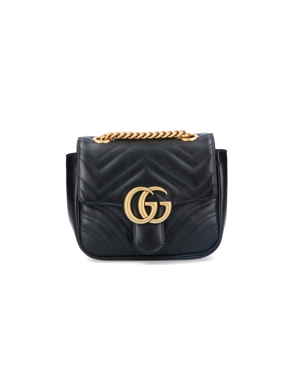 Gucci Mini Gg Marmont Matelassé Shoulder Bag In Black  