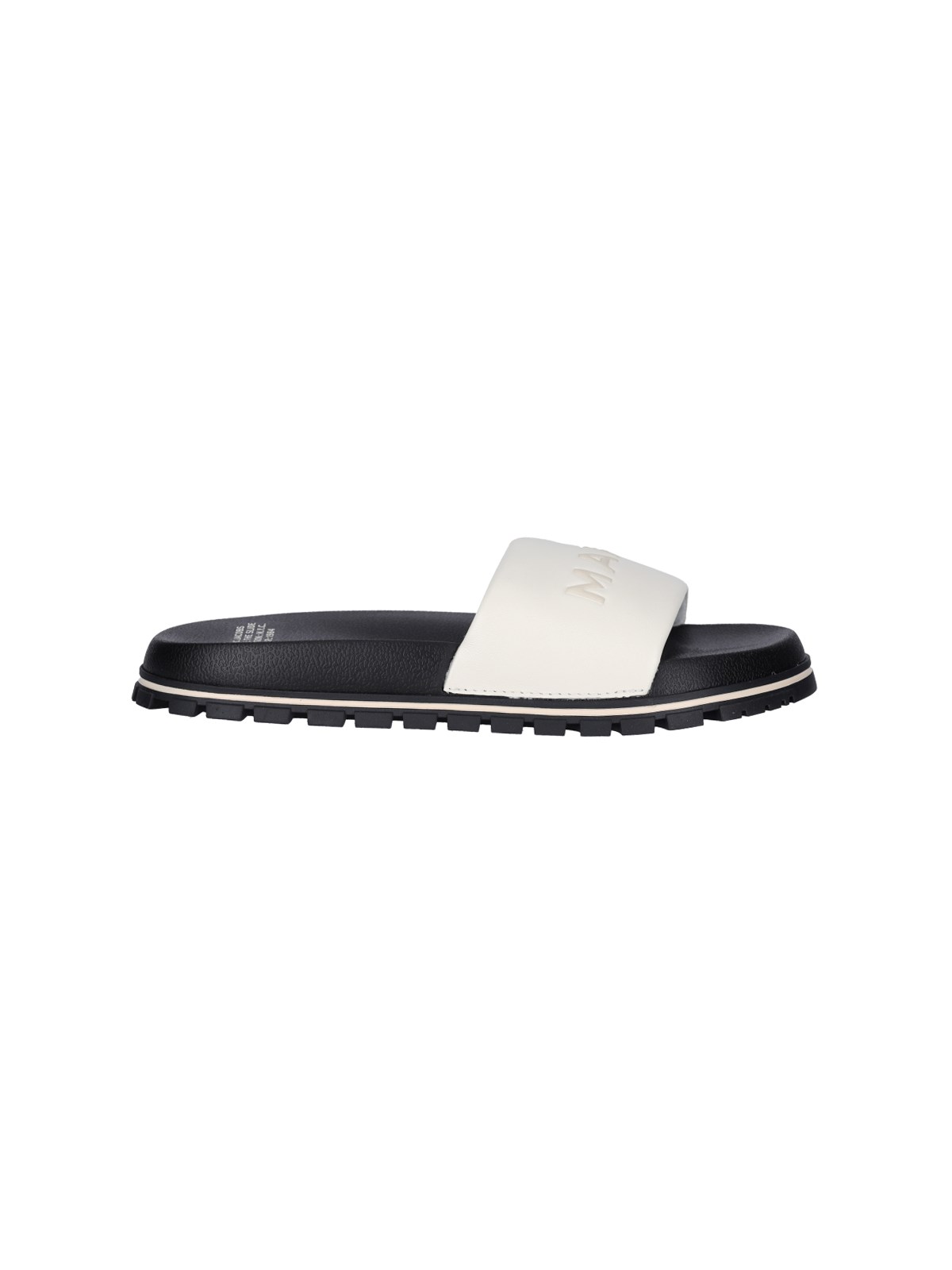 Shop Marc Jacobs "the Leather" Slide Sandals In White