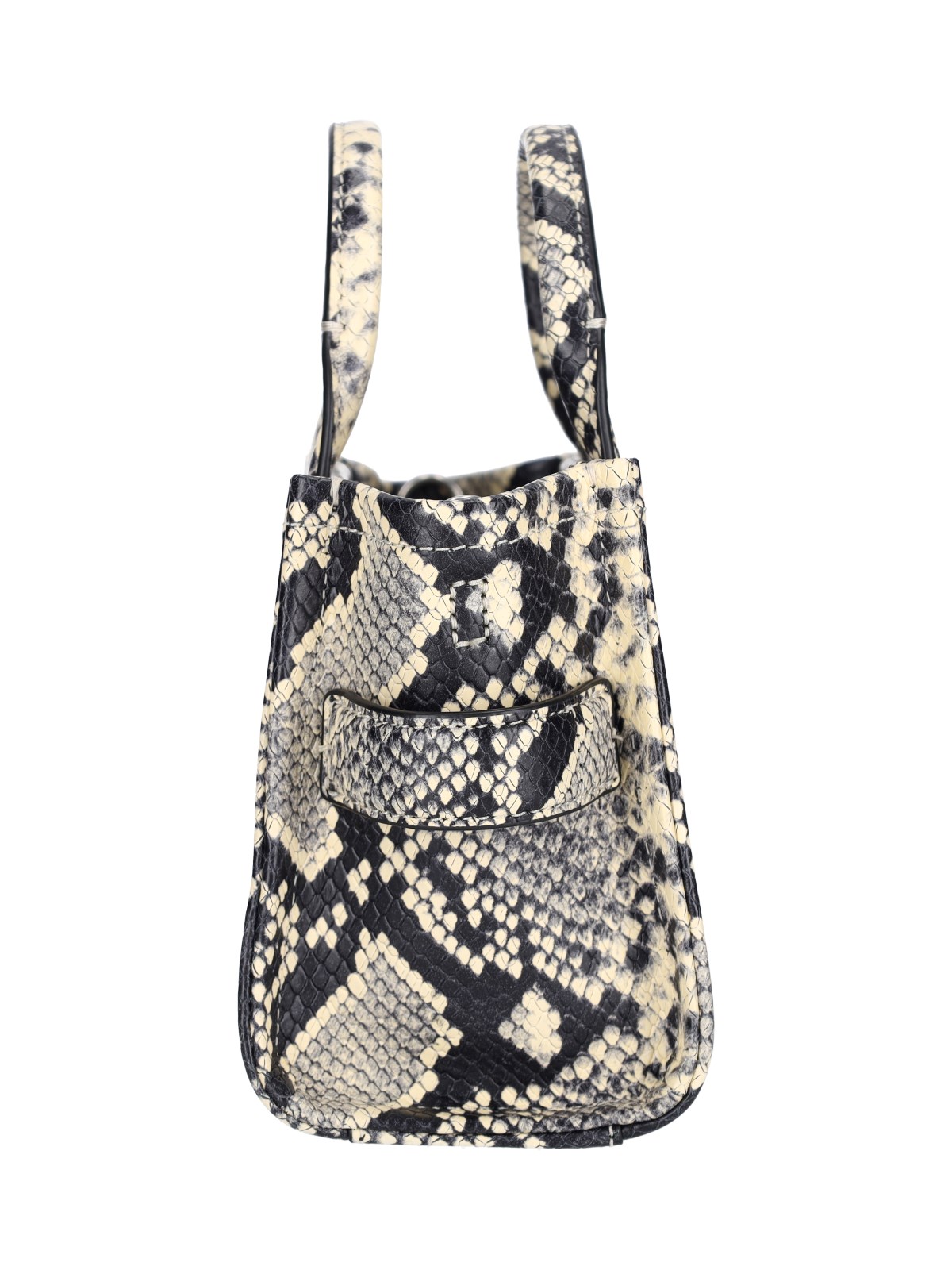 Marc Jacobs - The Python Tote Bag Micro - Beige and black python print  leather bag for women