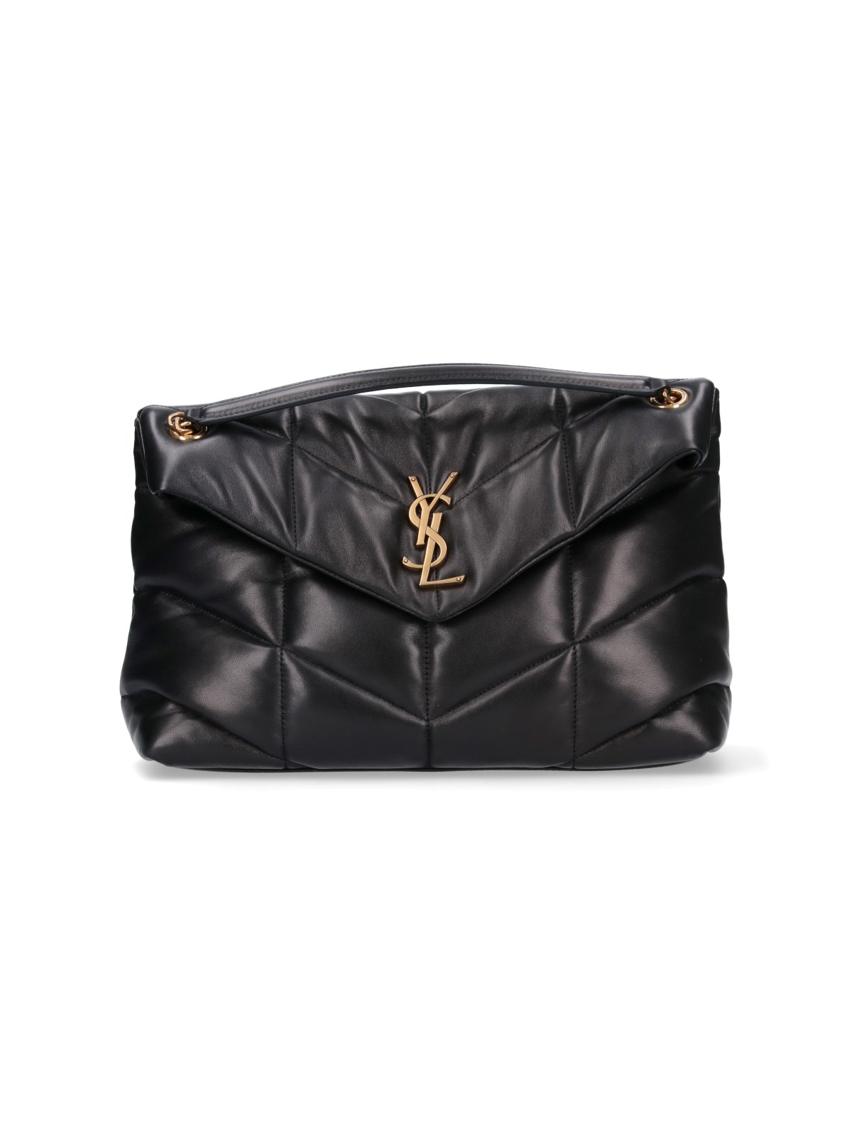 Saint Laurent Midi Shoulder Bag "puffer" In Black  