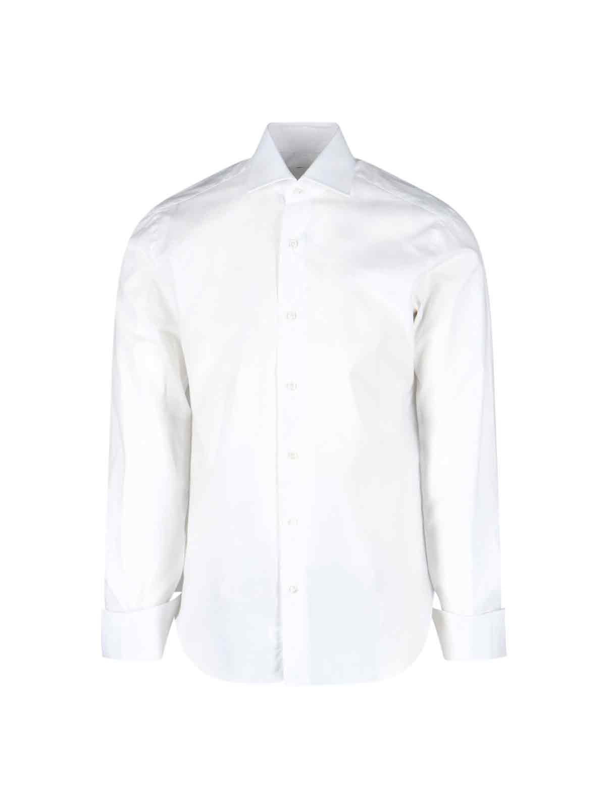 Barba Napoli Classic Shirt In Bianco