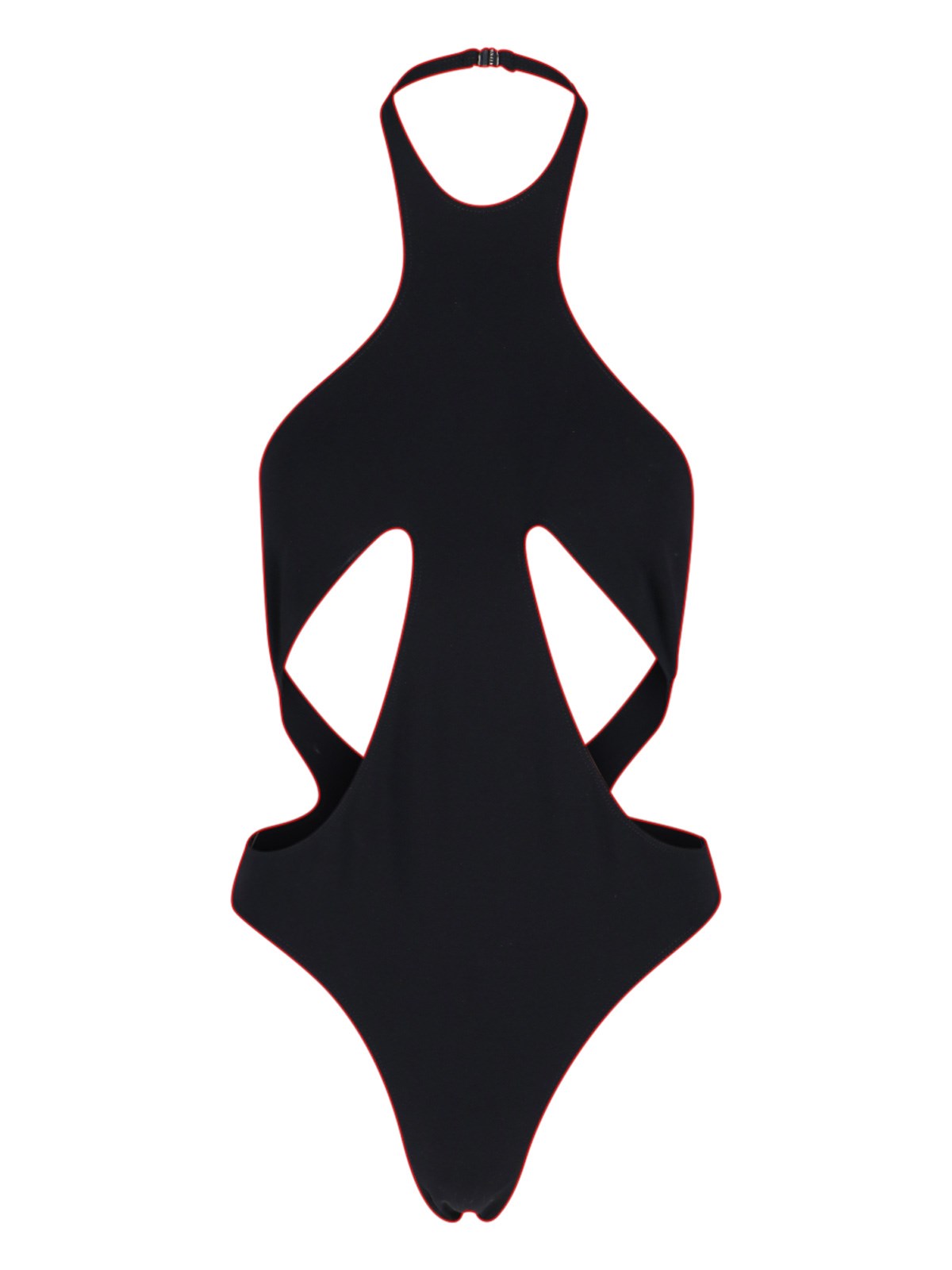 Mugler One-piece Swimsuit With Cutout Details In Black  