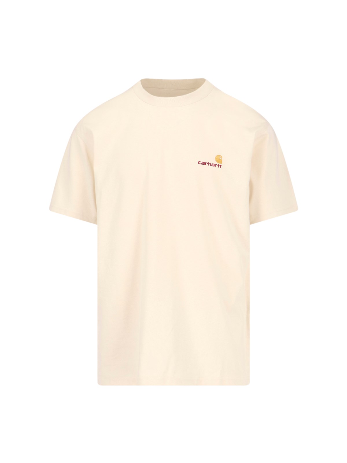 Carhartt Beige American Script T-shirt In Cream