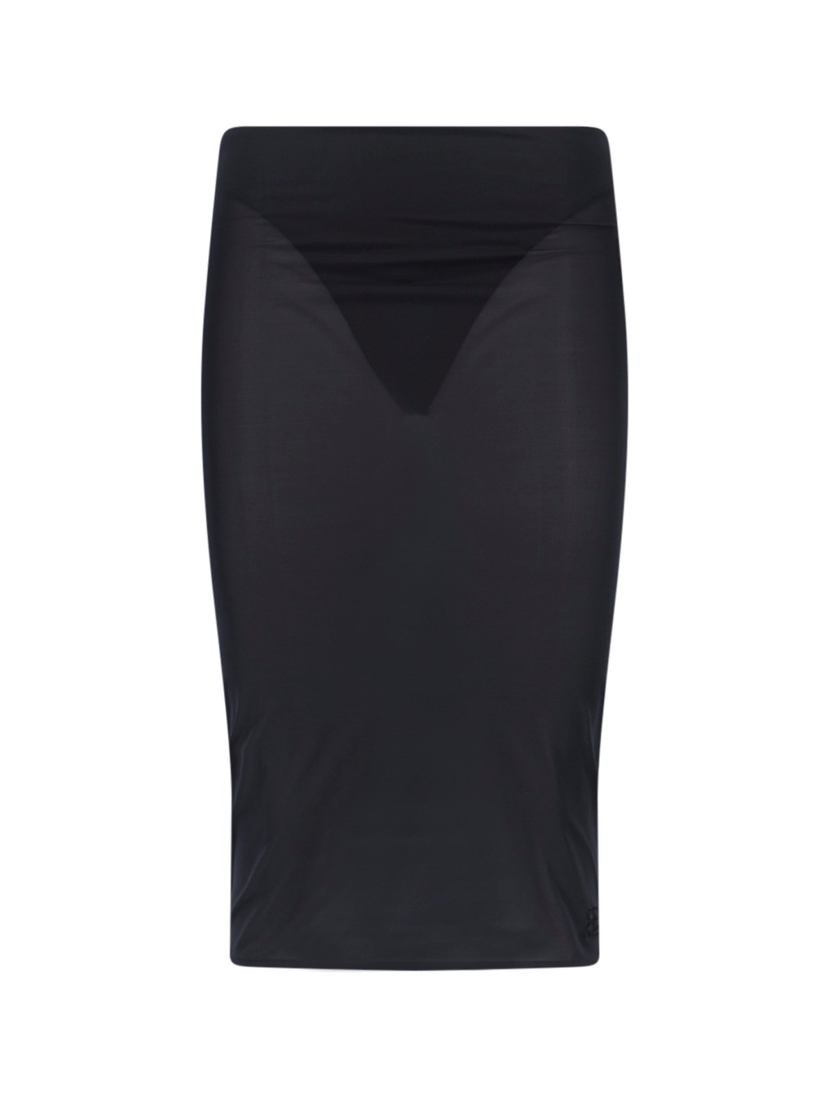 スカート COURREGES BLACK MIDI SKIRT WITH DRAPING Courrèges Black Midi Skirt With Draping – LOZURI®