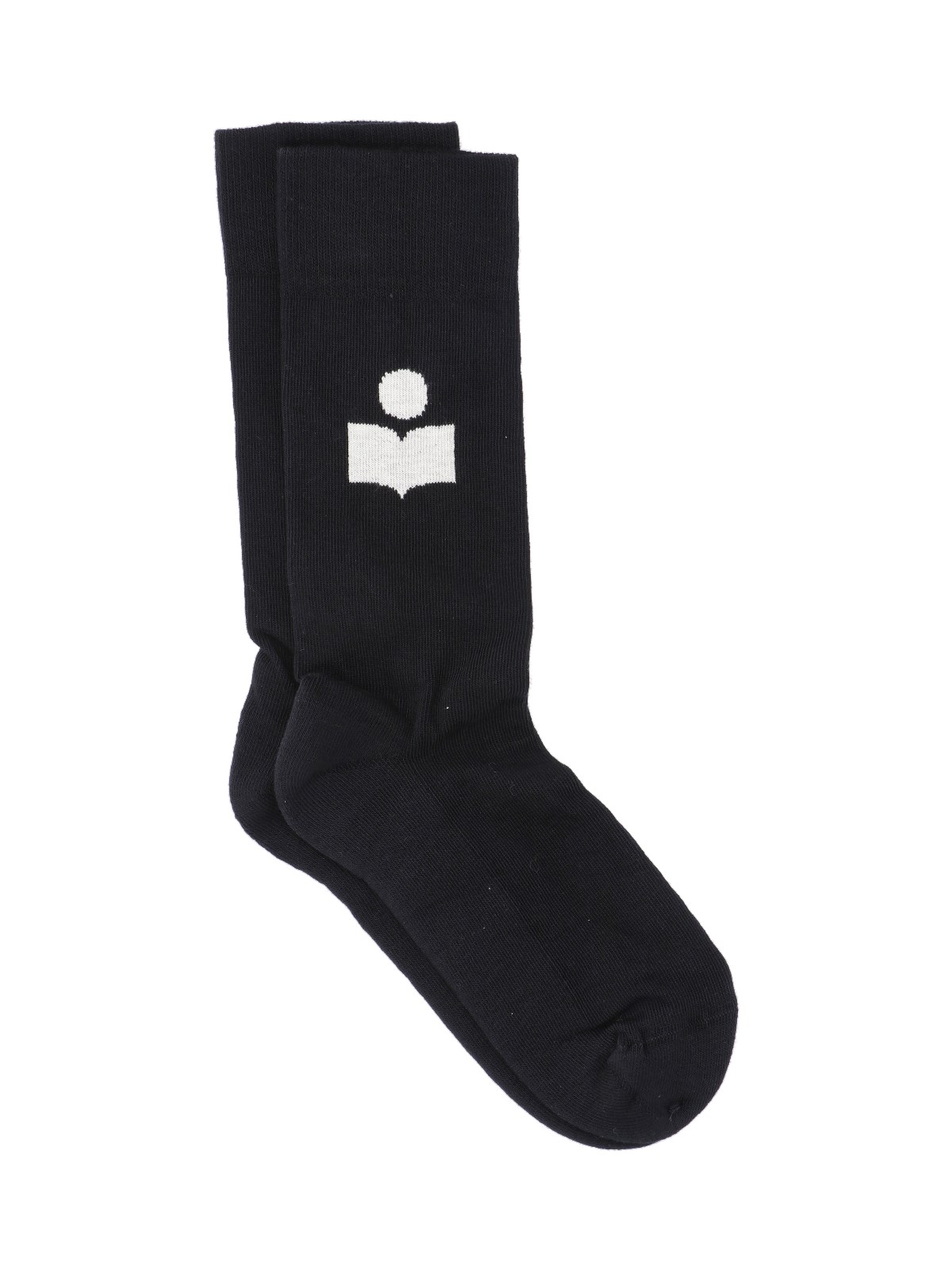 Shop Isabel Marant Logo Socks In Black  