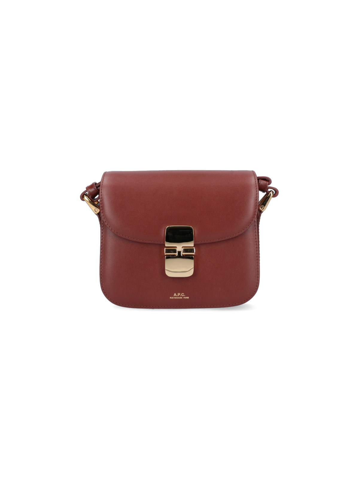 Apc Grace Small Shoulder Bag In Leather Colour Leather In Brown