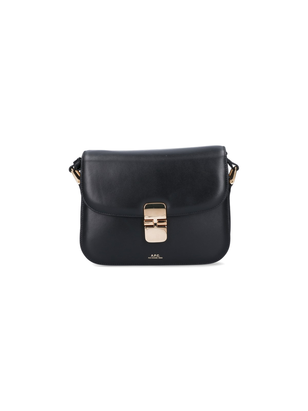 A.P.C Grace Foldover Crossbody Bag - Black