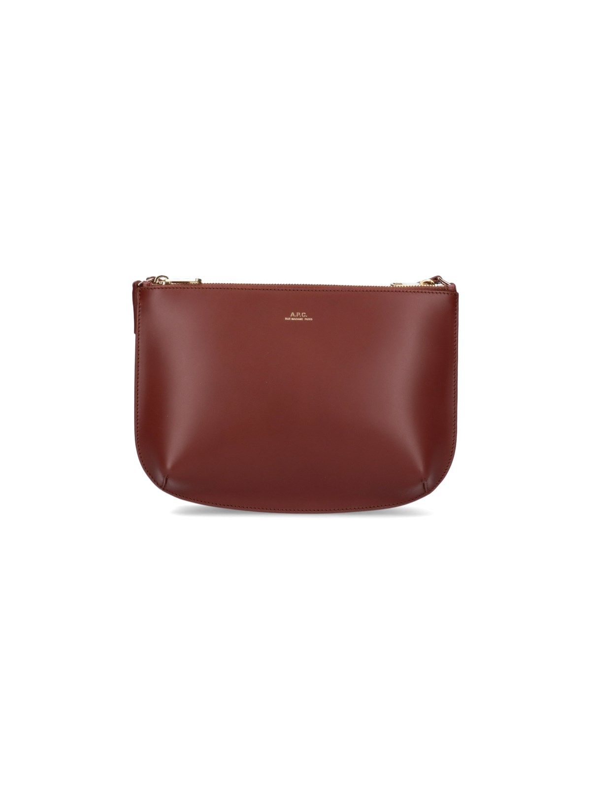 Apc Brown Sarah Bag With Front Logo Lettering