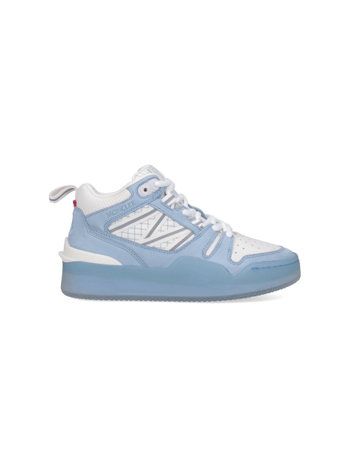 Shop Moncler 'pivot' High-top Sneakers In Light Blue