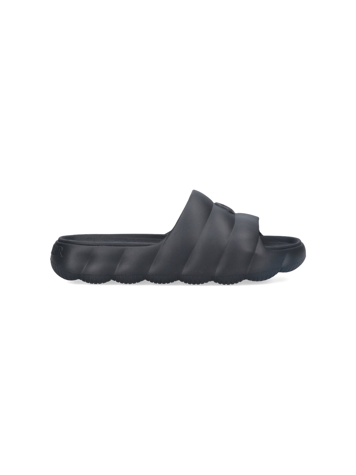 Shop Moncler 'lilo' Slide Sandals In Black  