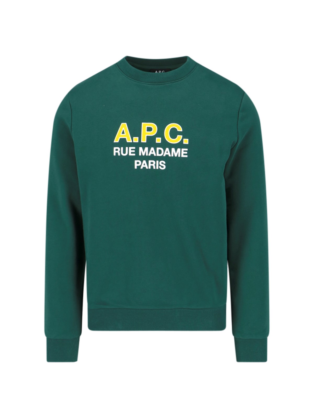 Apc Logo Crewneck Sweatshirt In Green