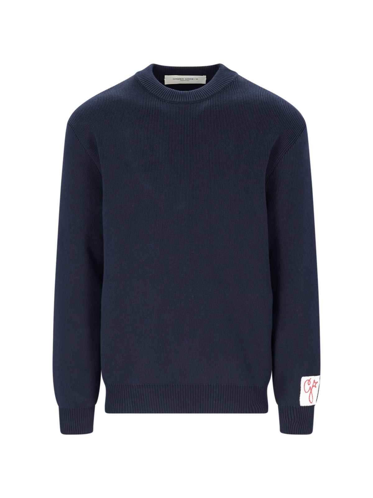 GOLDEN GOOSE BACK LOGO CREW NECK JUMPER