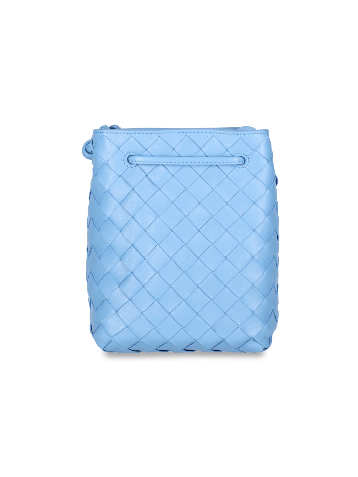 Bottega Veneta 'intrecciato' Small Bucket Bag In Azzurro