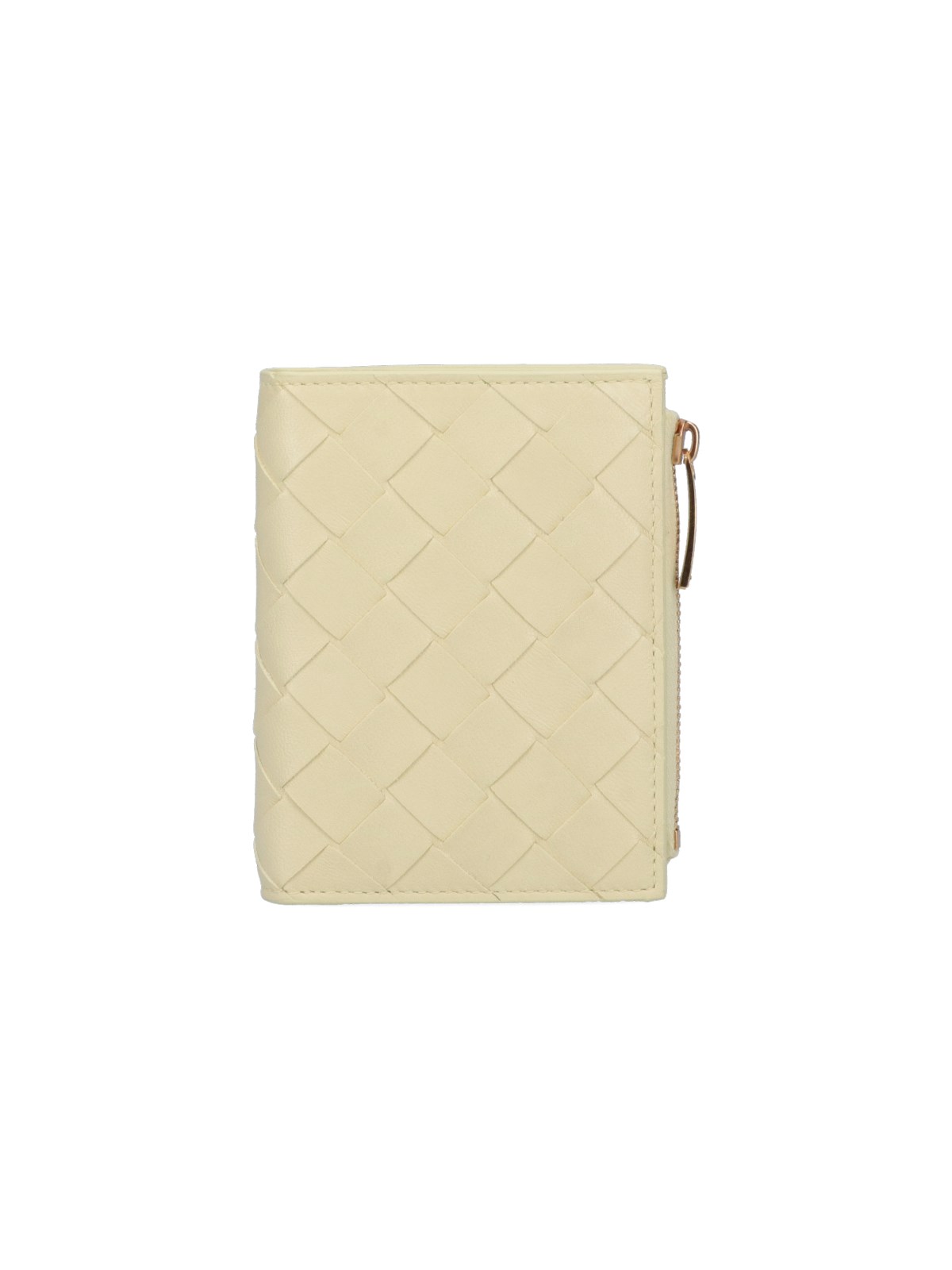 Bottega Veneta 'bifold' Braided Wallet In Giallo