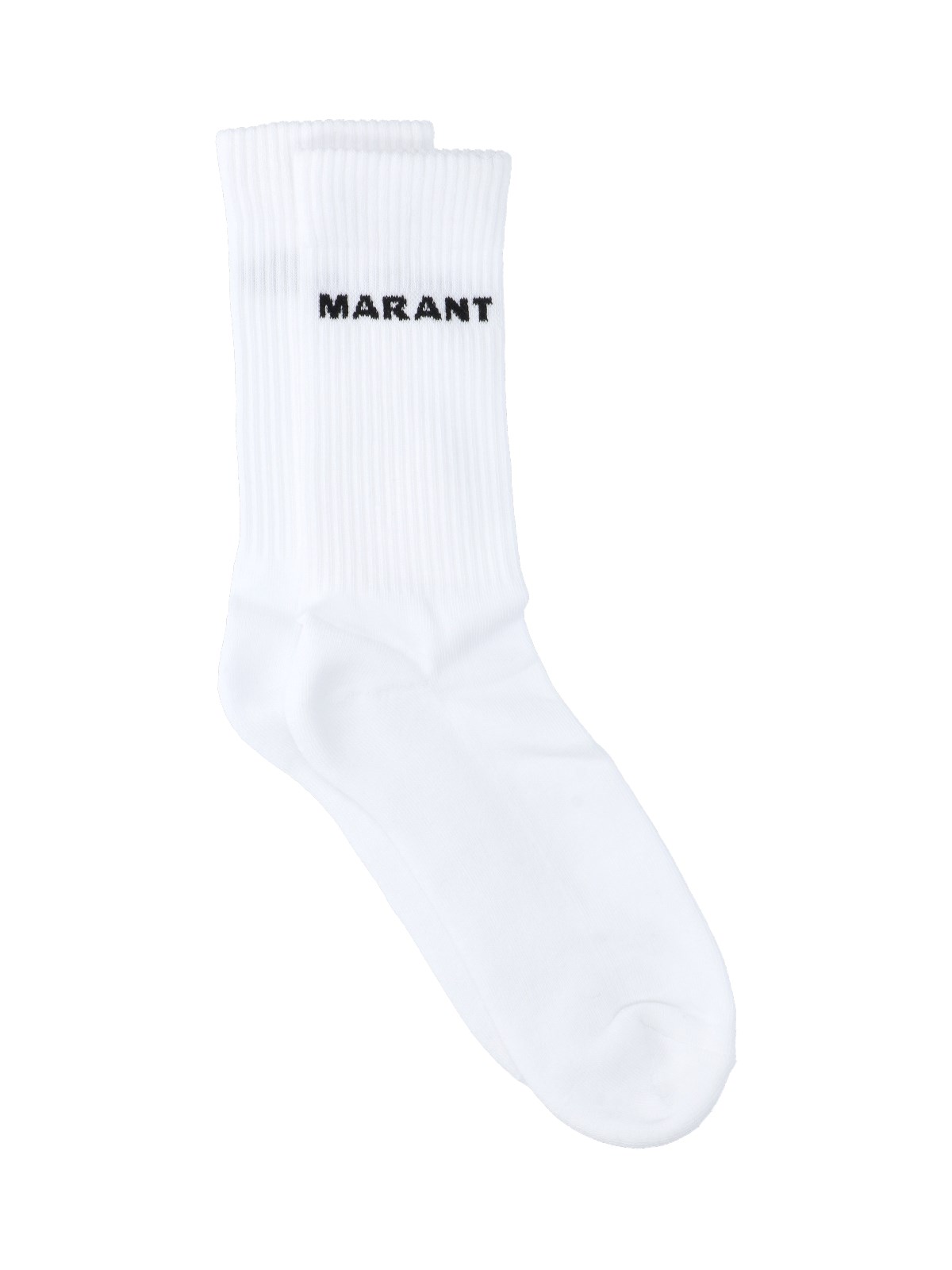 Isabel Marant Logo-jacquard Calf-high Socks In White
