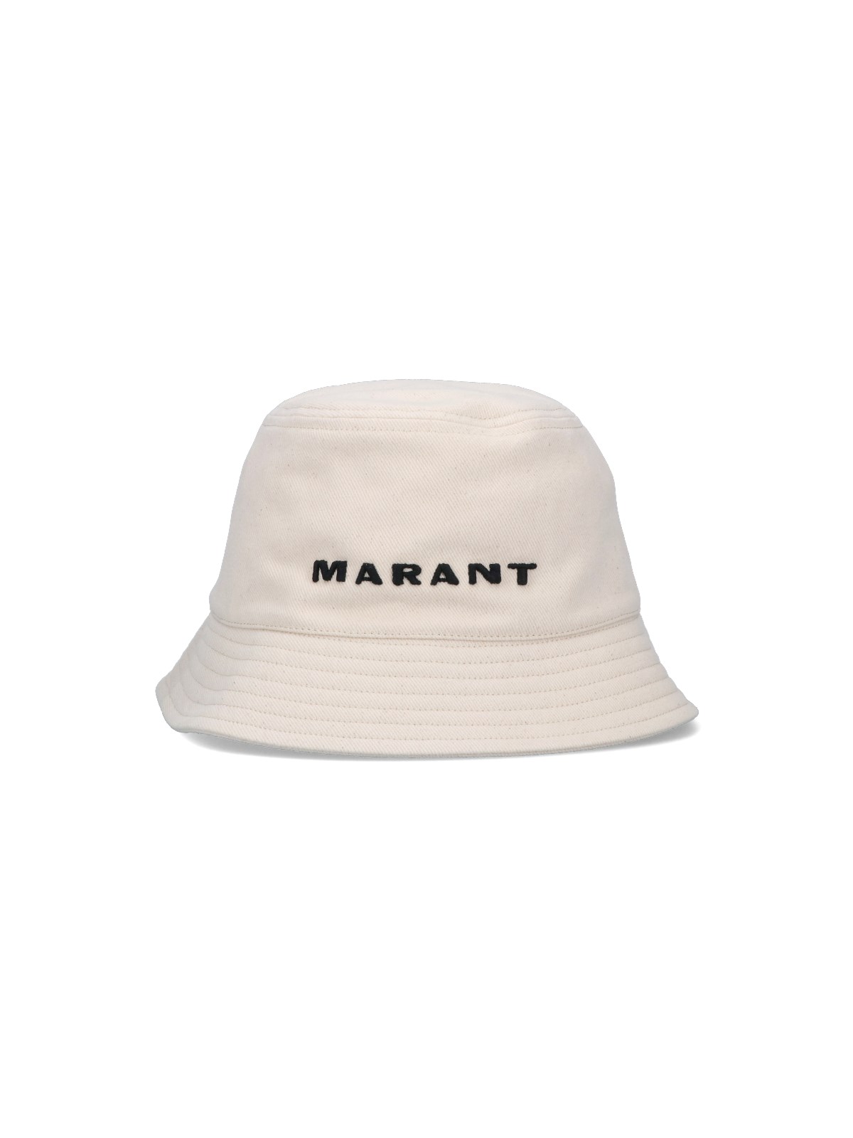 Isabel Marant Logo Embroidered Bucket Hat In Cream