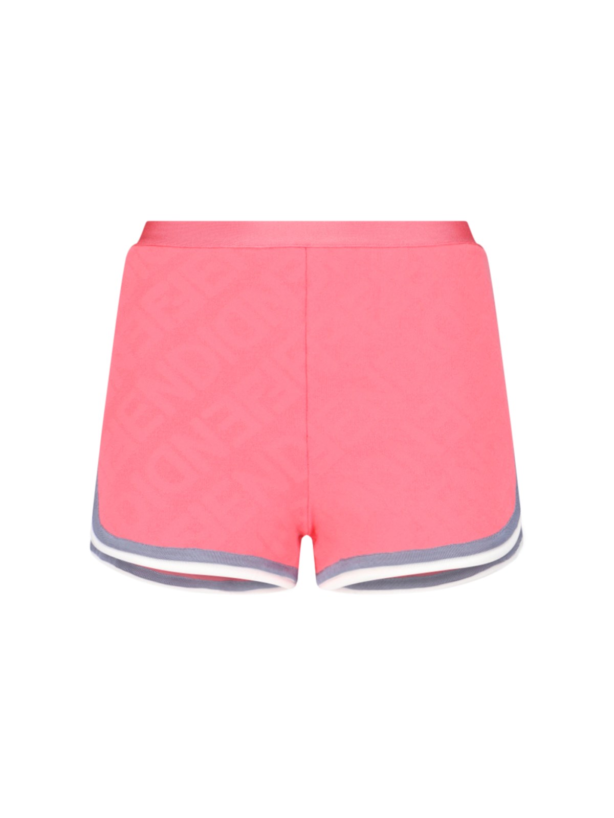 Shop Fendi 'mirror' Logo Pants In Pink