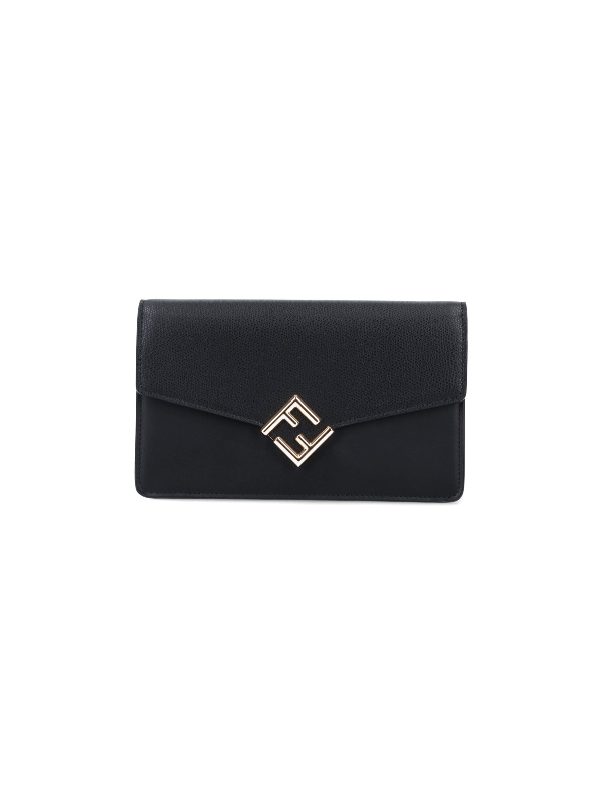FF Diamonds Continental With Chain - Black leather wallet, Fendi in 2023