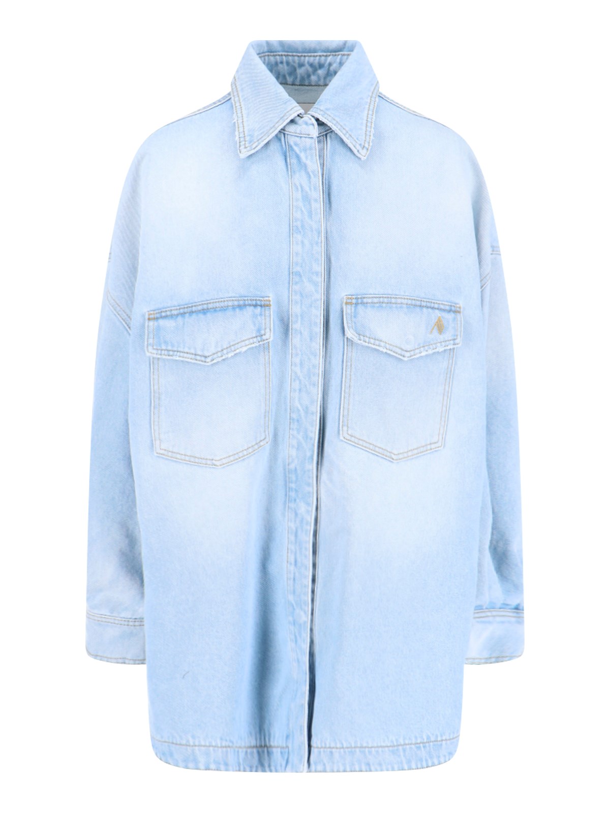 The Attico Blue Oversized Denim Jacket The Attico