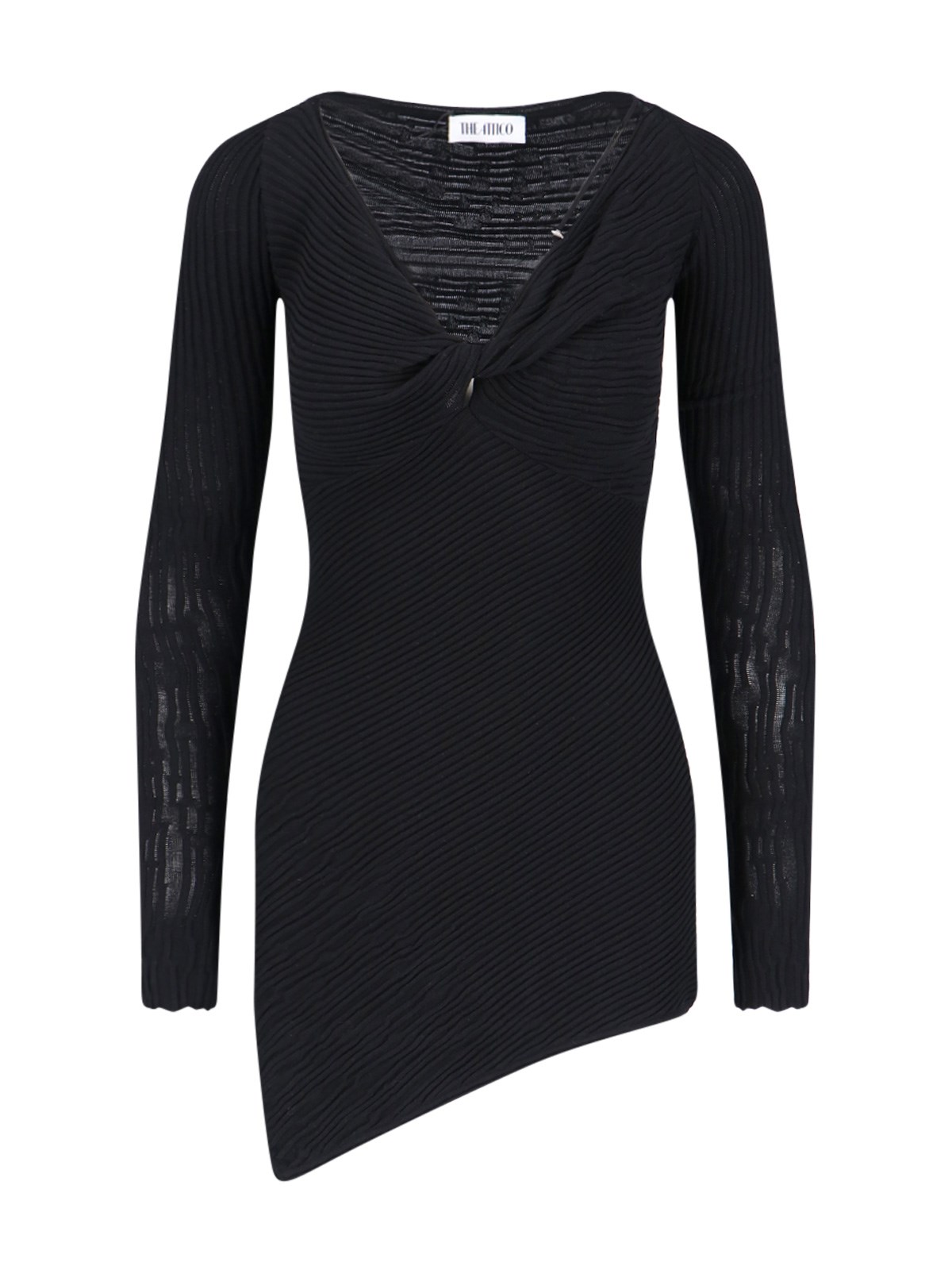 Shop Attico "desai" Mini Dress In Black  