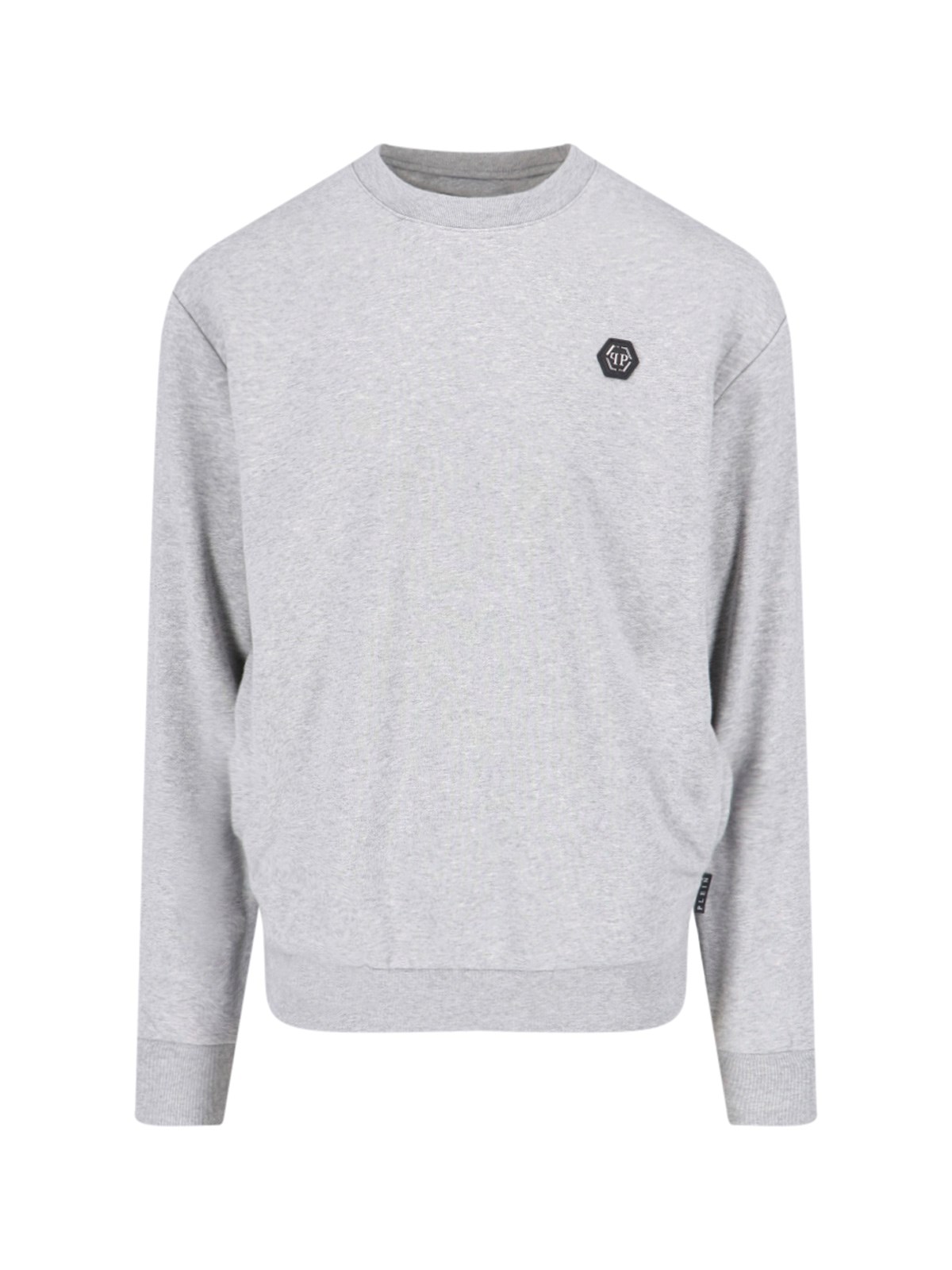Shop Philipp Plein 'hexagon' Crew Neck Sweatshirt In Gray