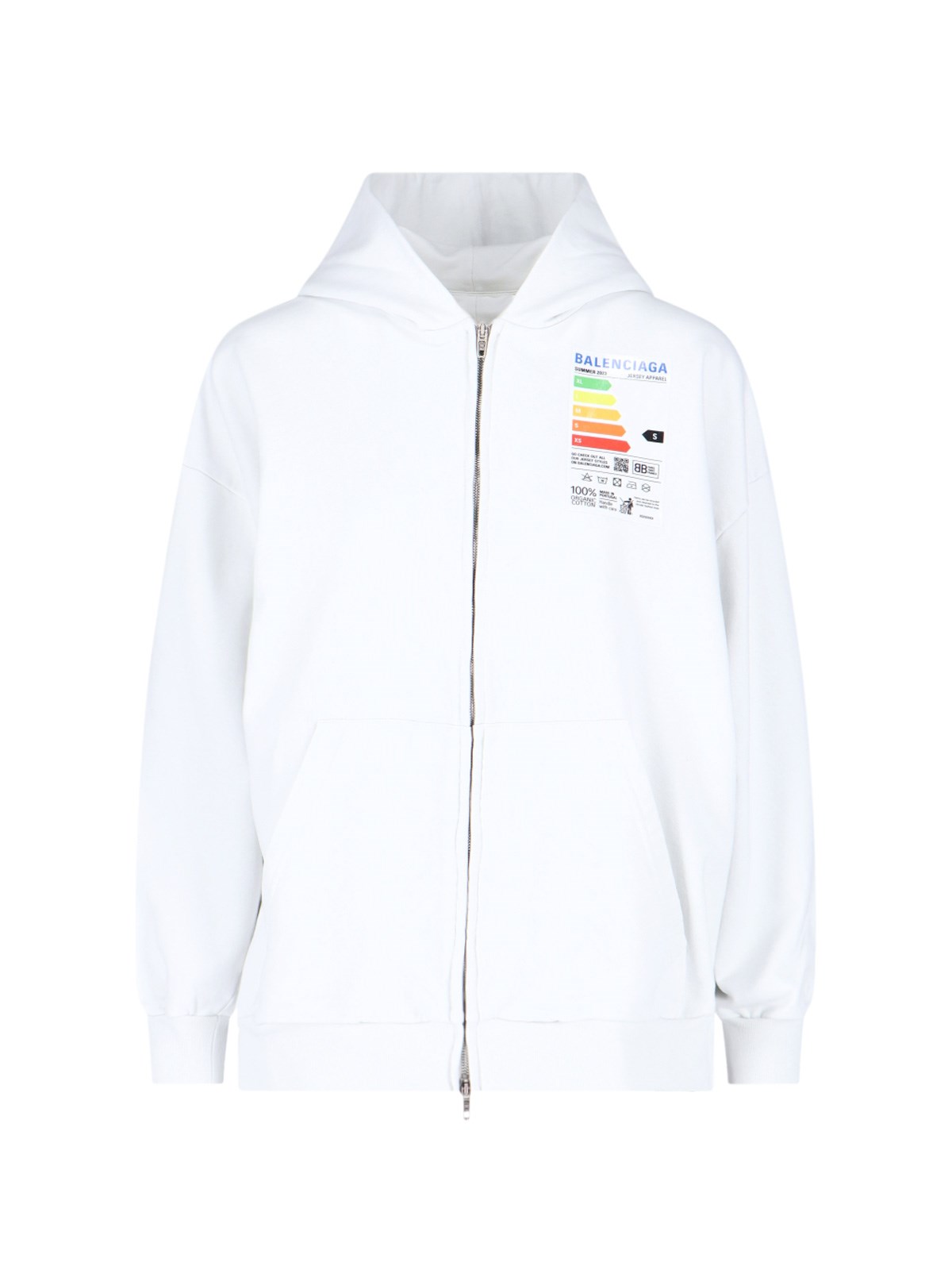 Balenciaga 'patch Energy' Oversize Hoodie In White | ModeSens