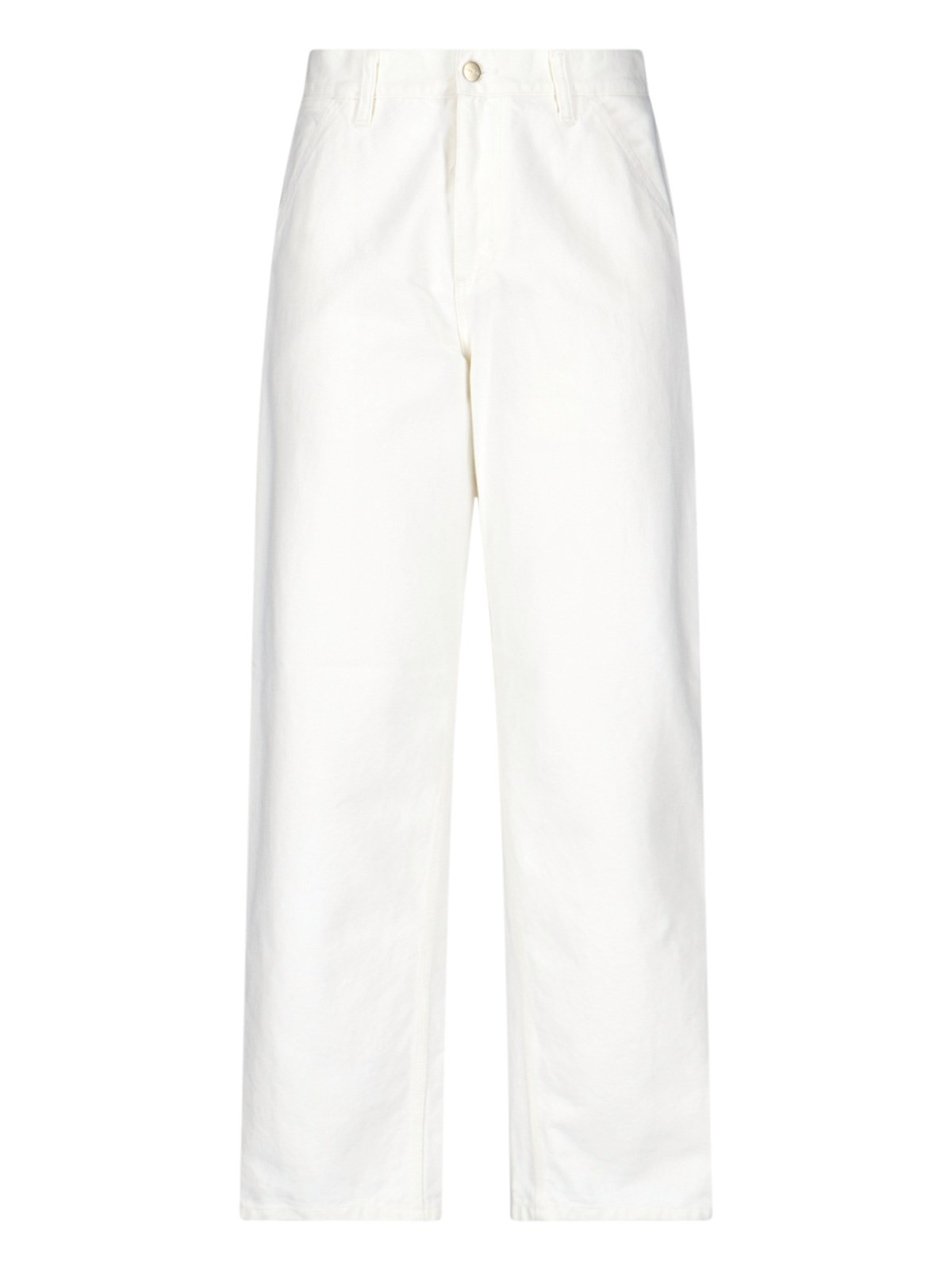 Carhartt Drill Single Knee Pants In Bianco