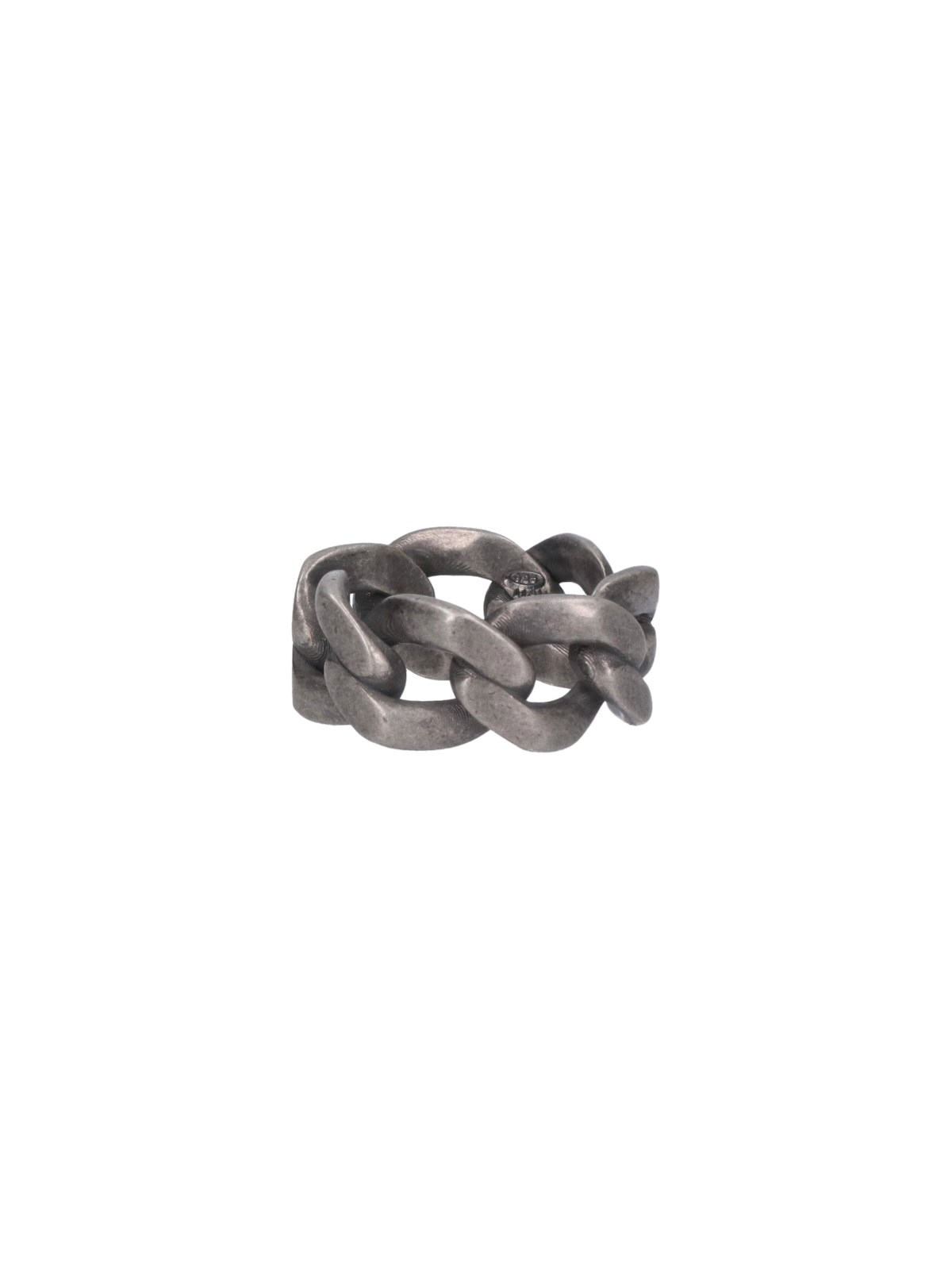 Shop Maison Margiela Chain Ring In Silver