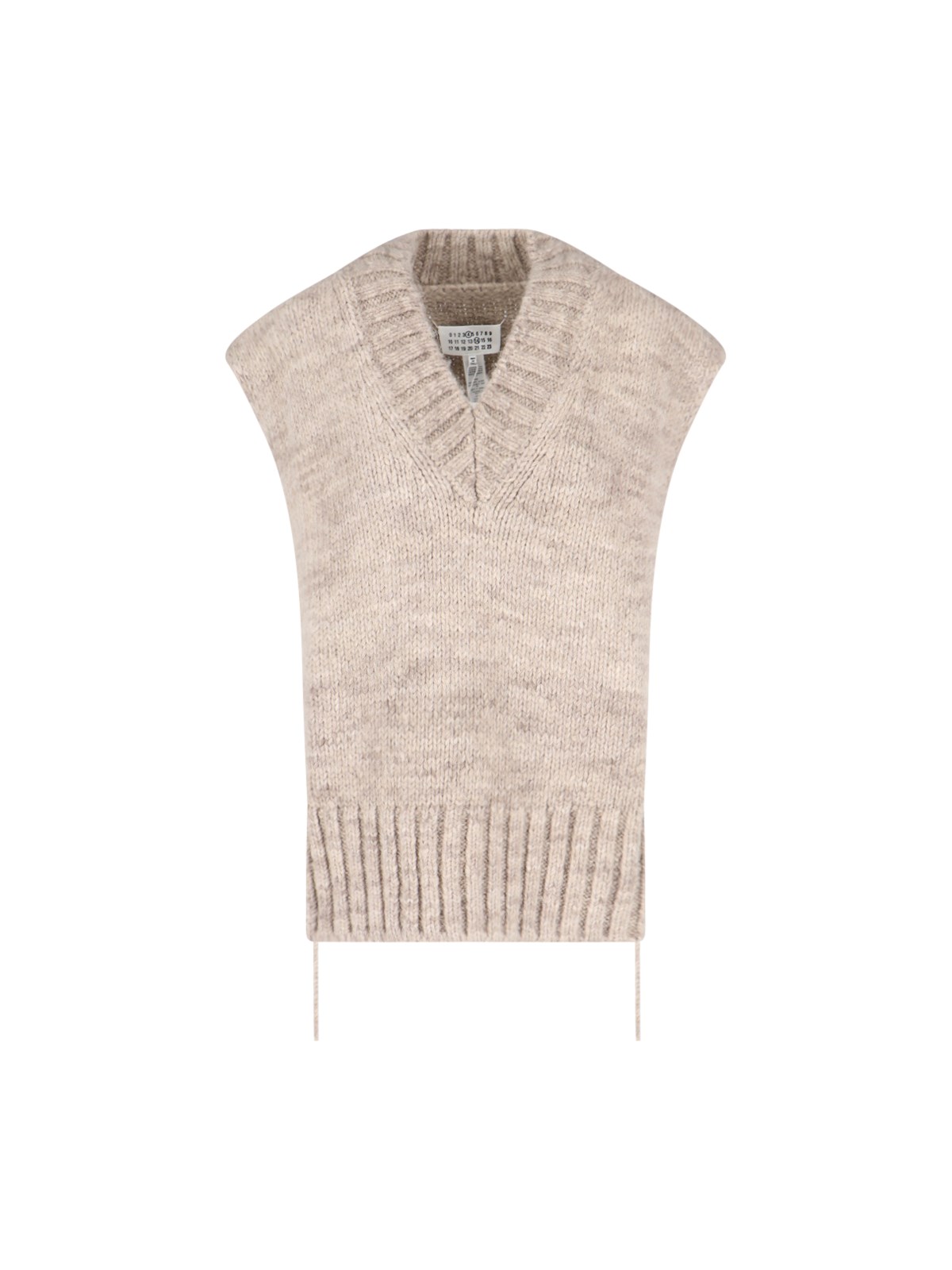 Maison Margiela Mm4 Alpaca Wool Stole With Side Slits S Standard Size In Beige
