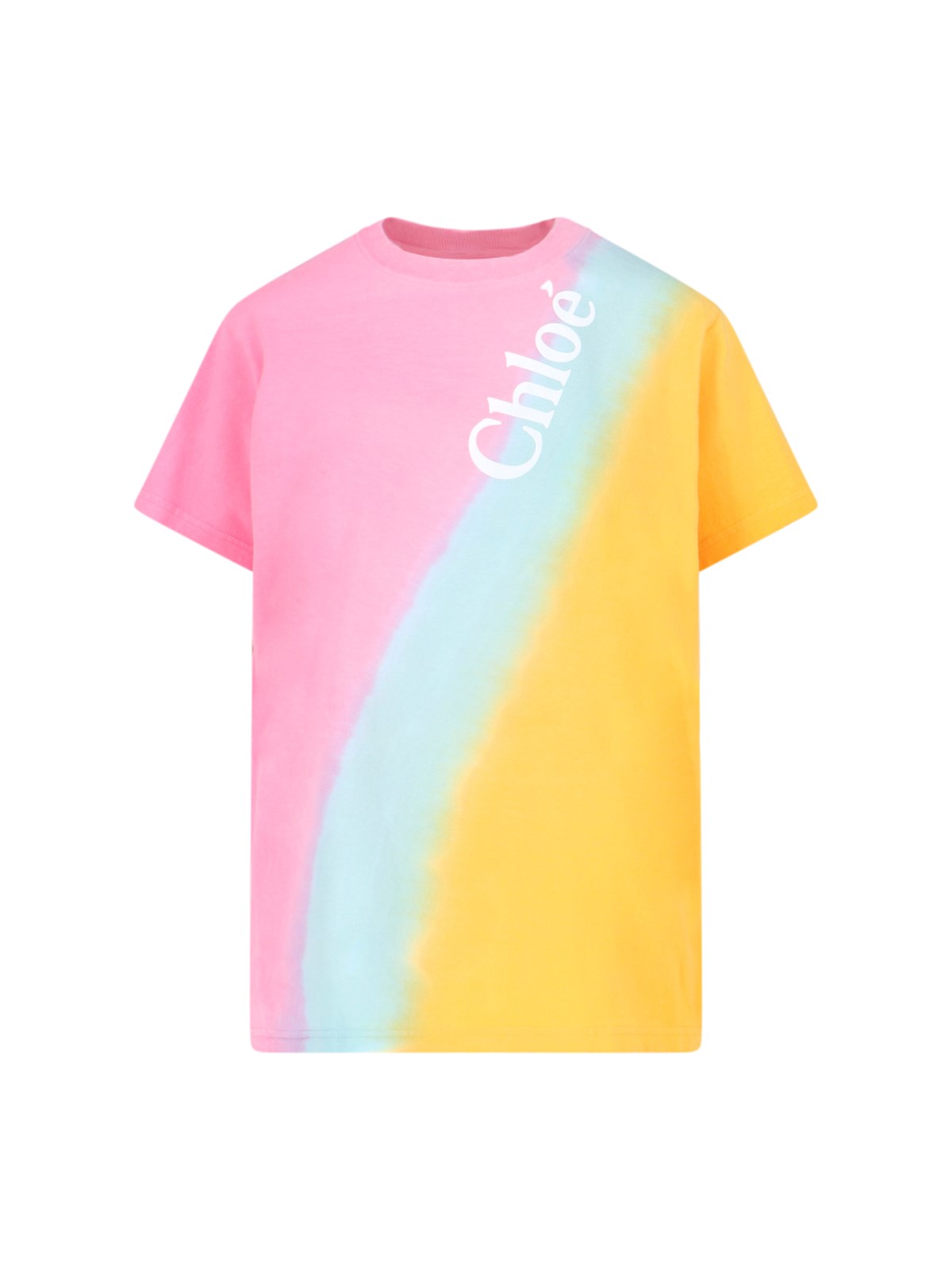Shop Chloé "tie-dye" Effect T-shirt In Multi