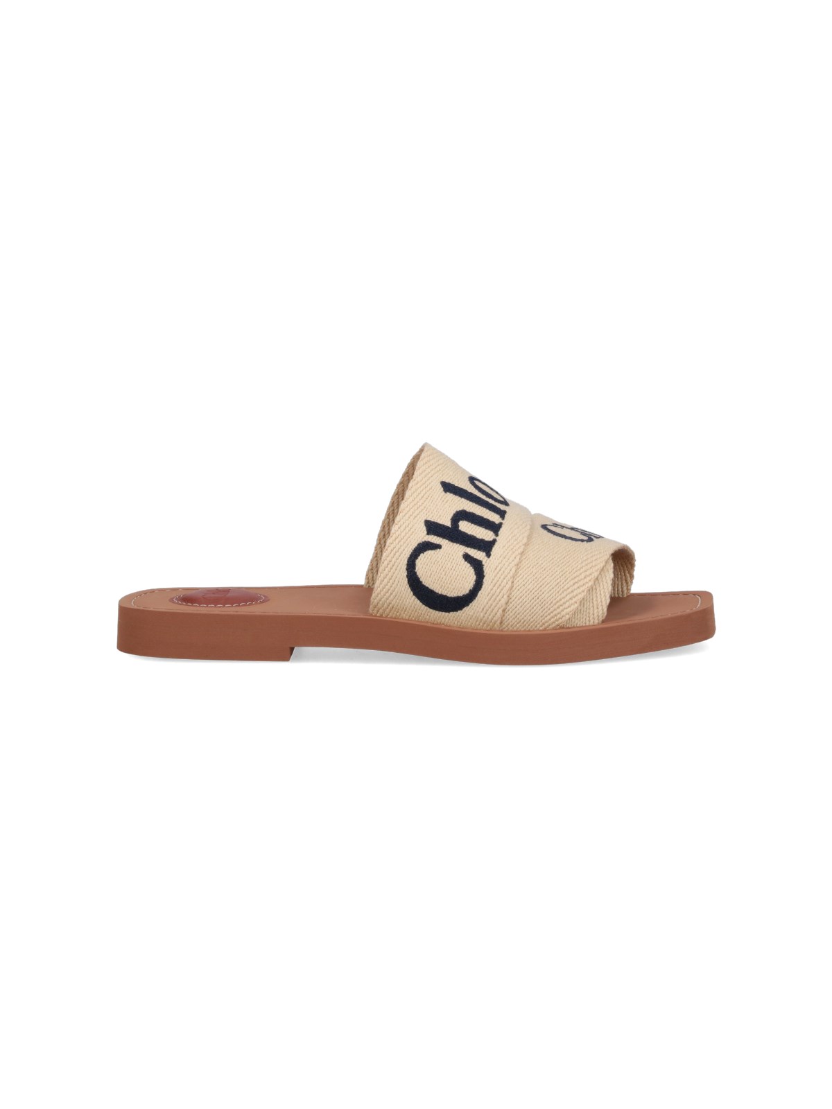 Shop Chloé 'woody' Sandals In Beige