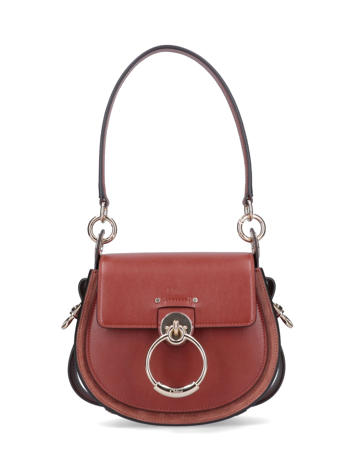 Shop Chloé 'tess' Small Shoulder Bag In Brown