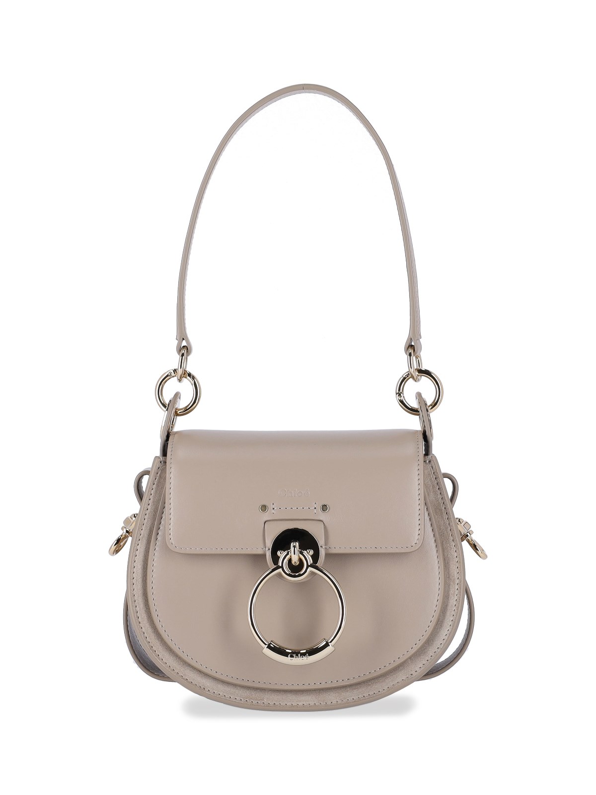 Shop Chloé 'tess' Small Bag In Gray