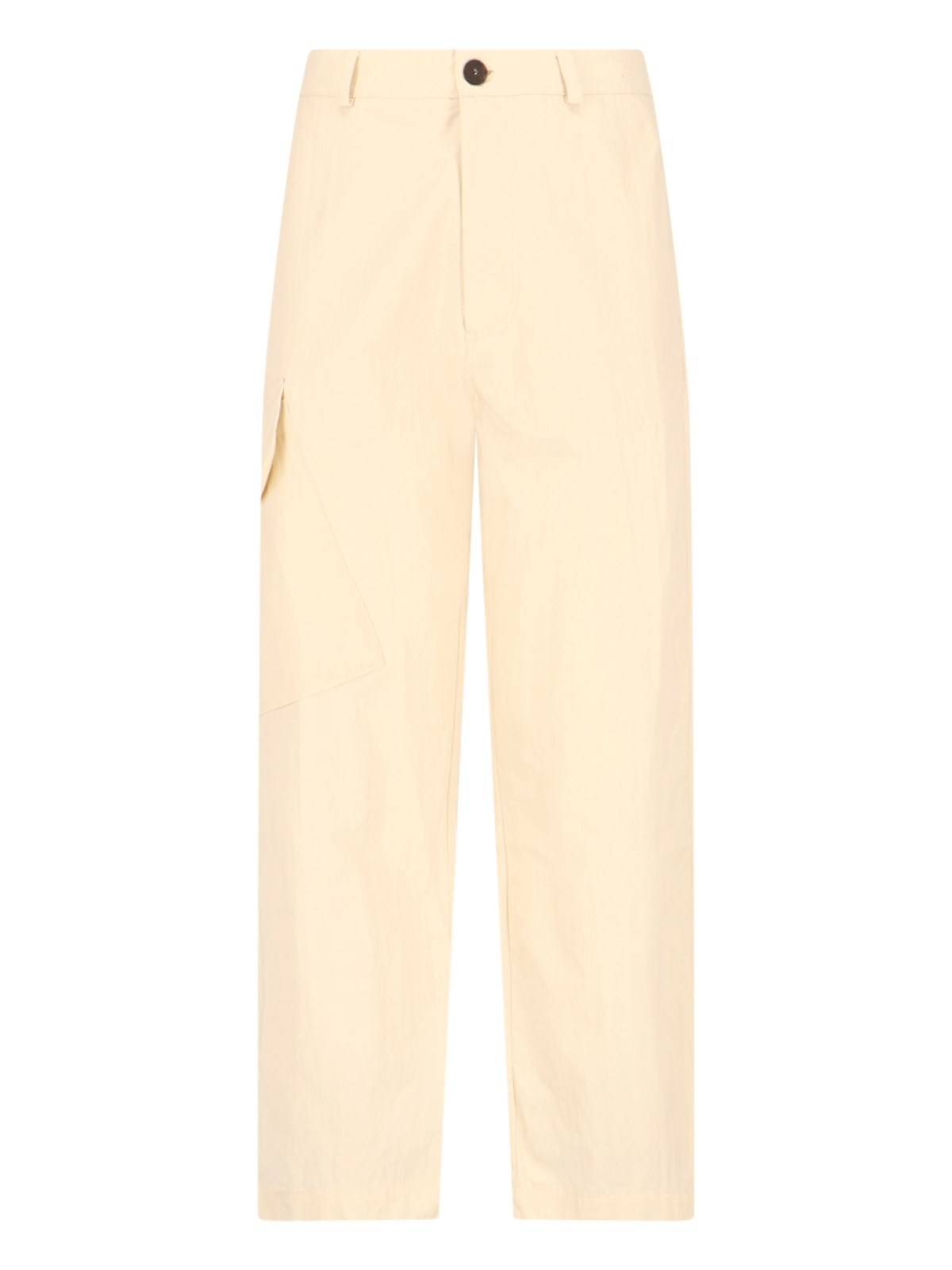 Studio Nicholson Deep Pleat Volume Pant Cream Cotton Volume Pant With Front  Pleat - Sorte In Neutrals | ModeSens