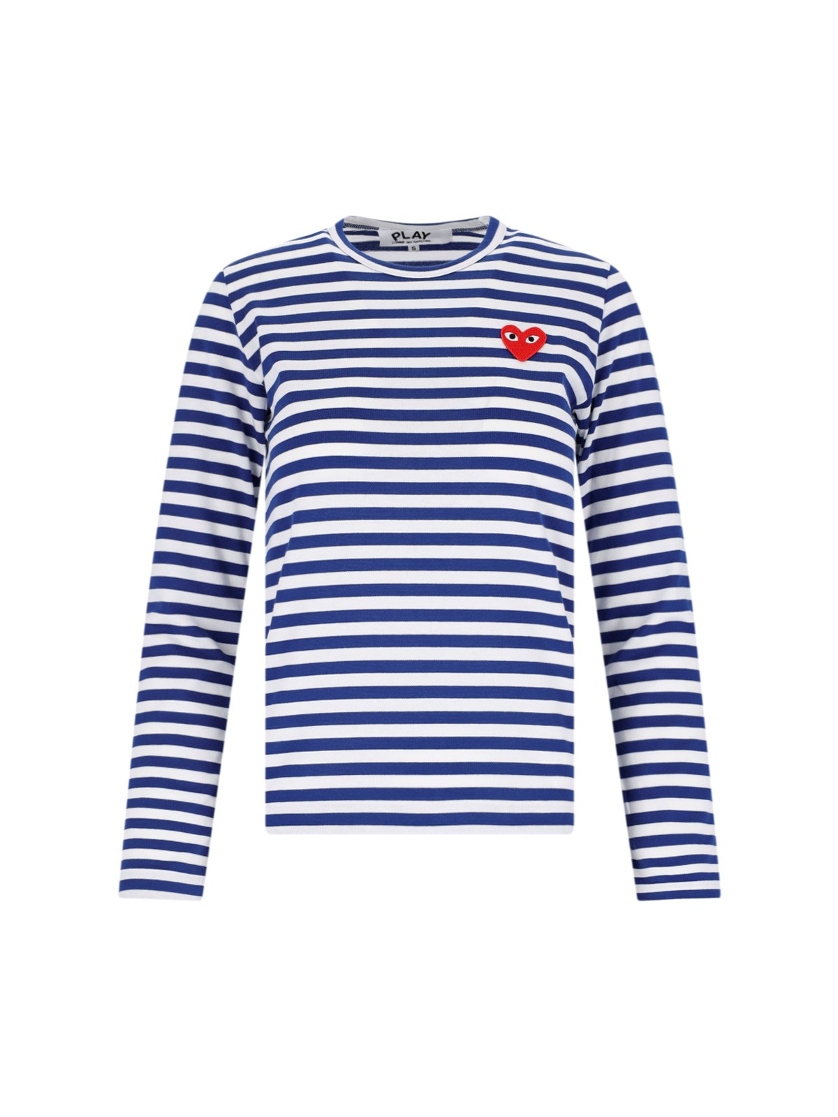 NWT COMME DES GARCONS PLAY Red Heart Striped Long Sleeve T-Shirt Size M  $150