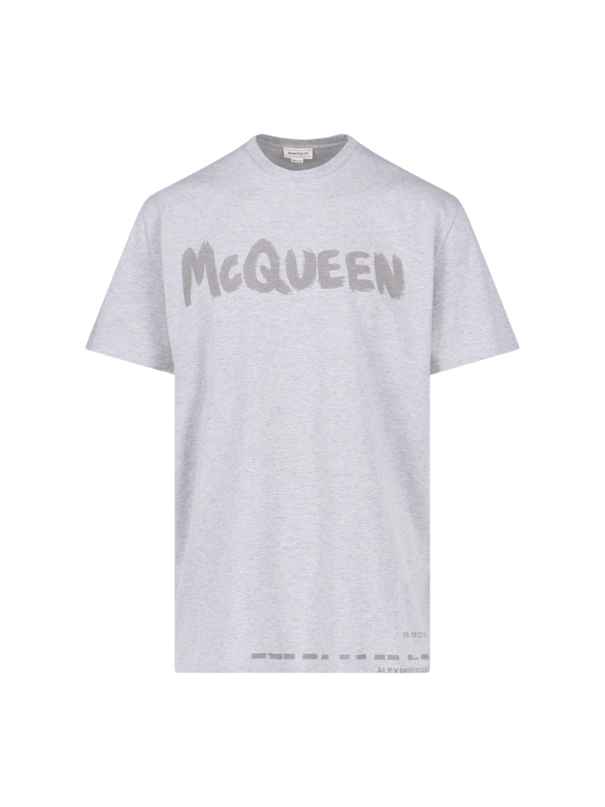 Alexander Mcqueen Alexander Mc Queen Graffiti T Shirt In Gray