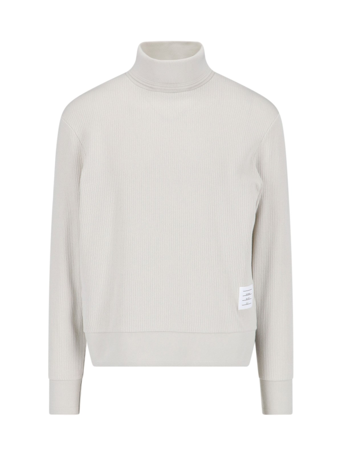 Thom Browne Logo Sweater In Cream