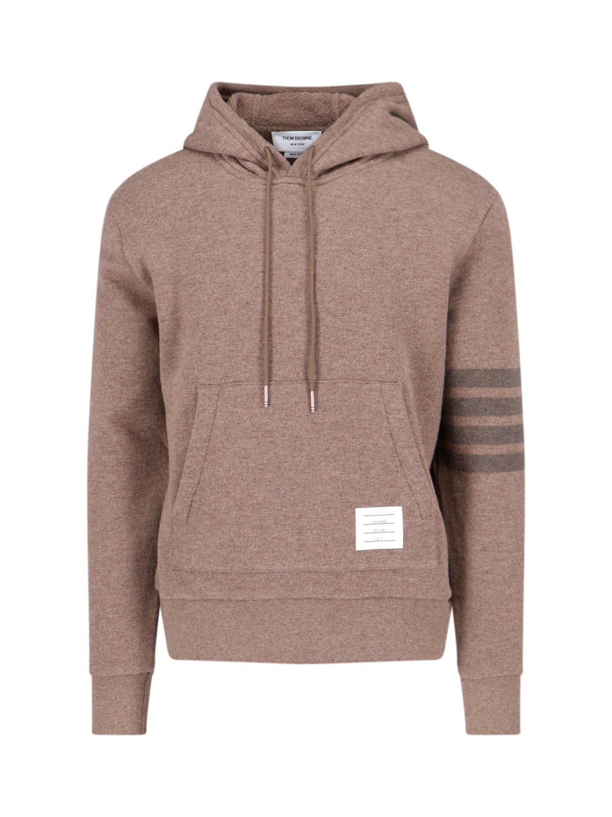 Shop Thom Browne Hooded Sweater In Brown