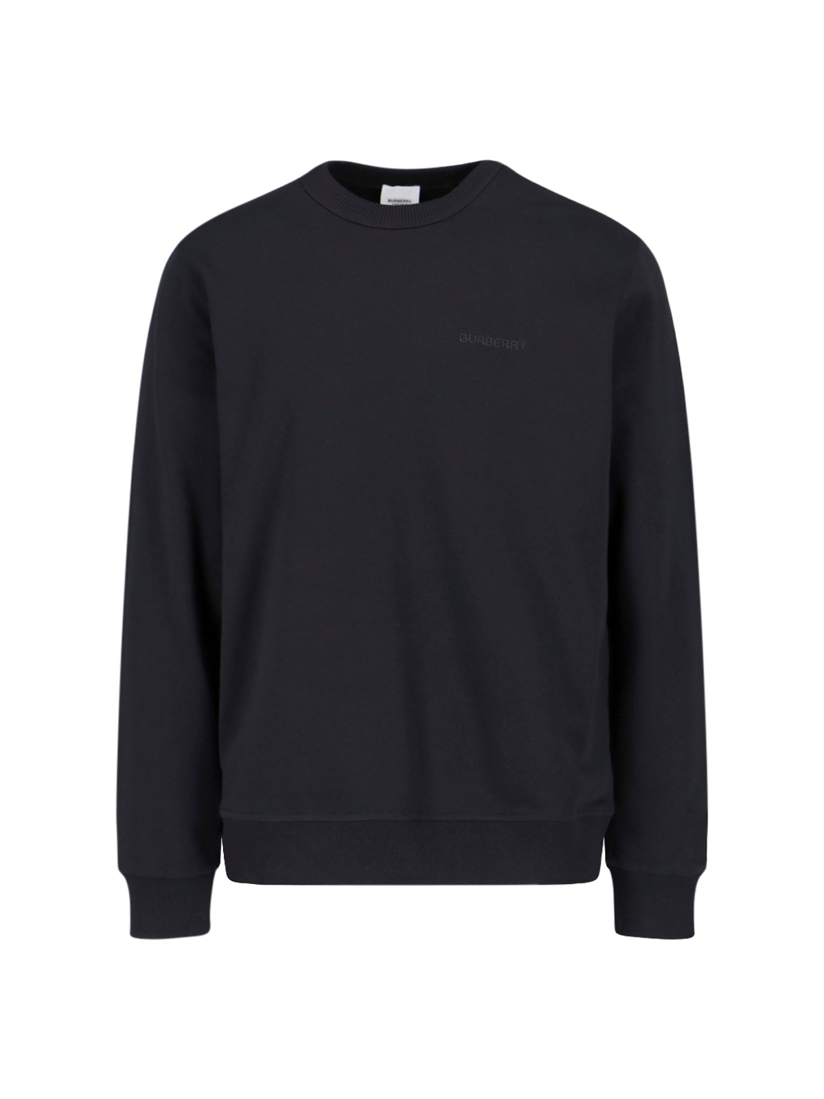 Shop Burberry Ekd Check Crewneck Sweatshirt In Black  