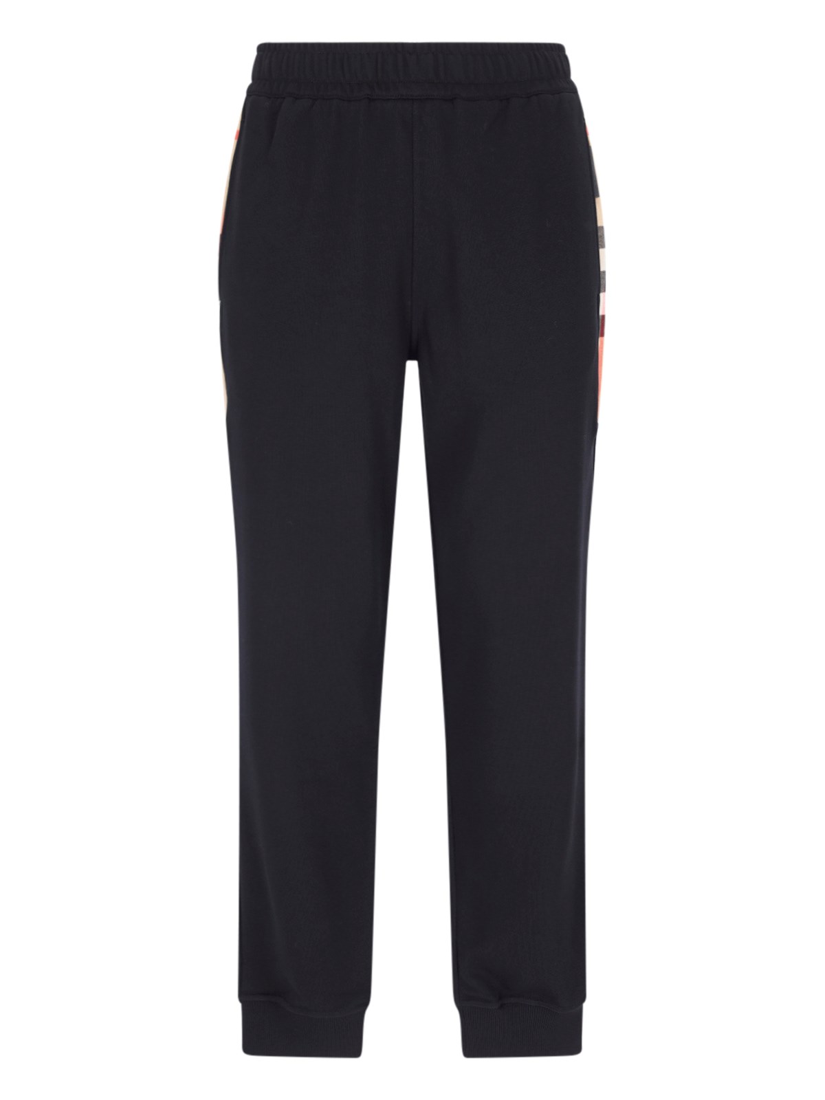 Burberry Sport Pants Tartan In Black  