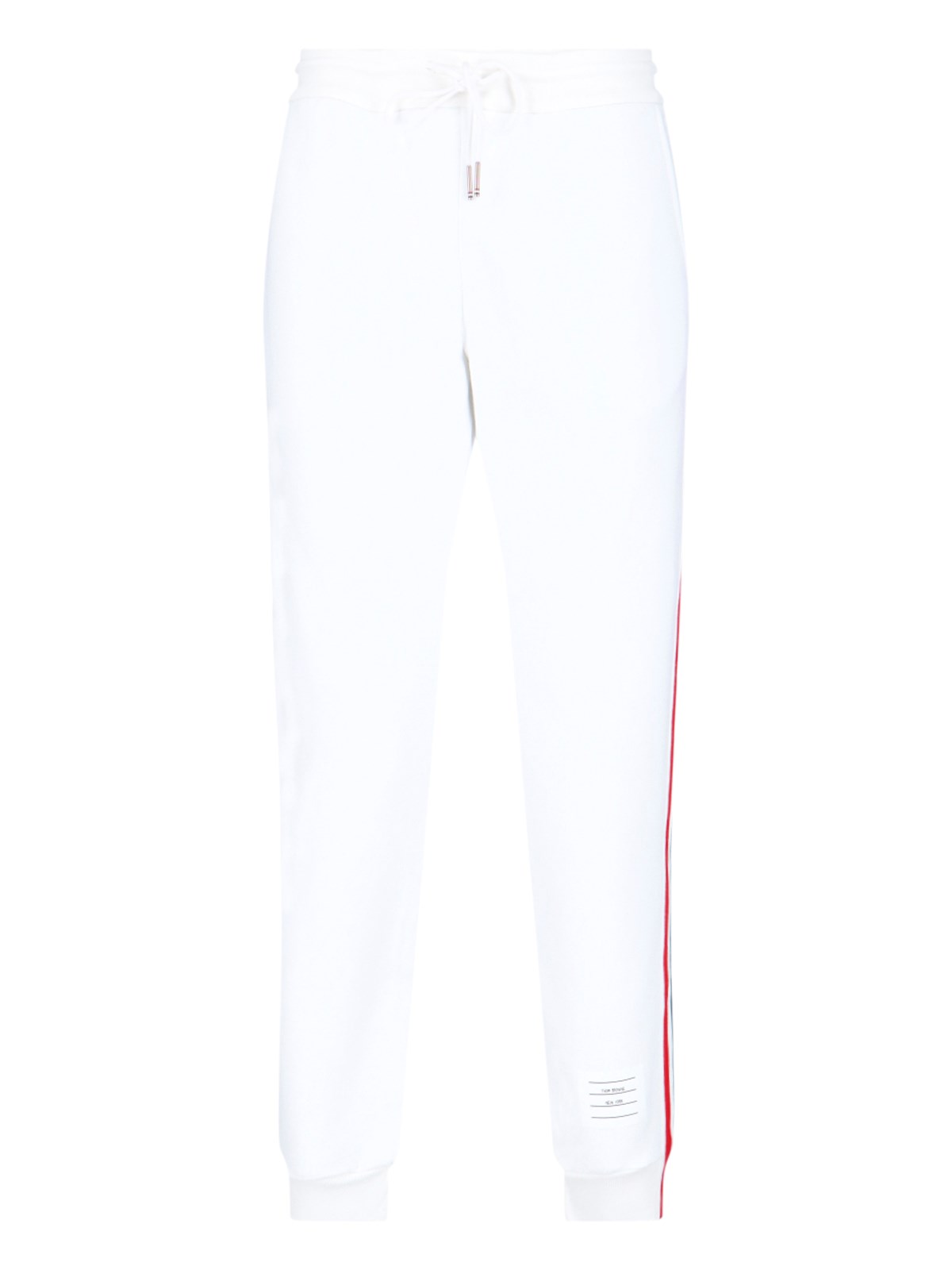 Shop Thom Browne Tricolor Detail Sporty Pants In White