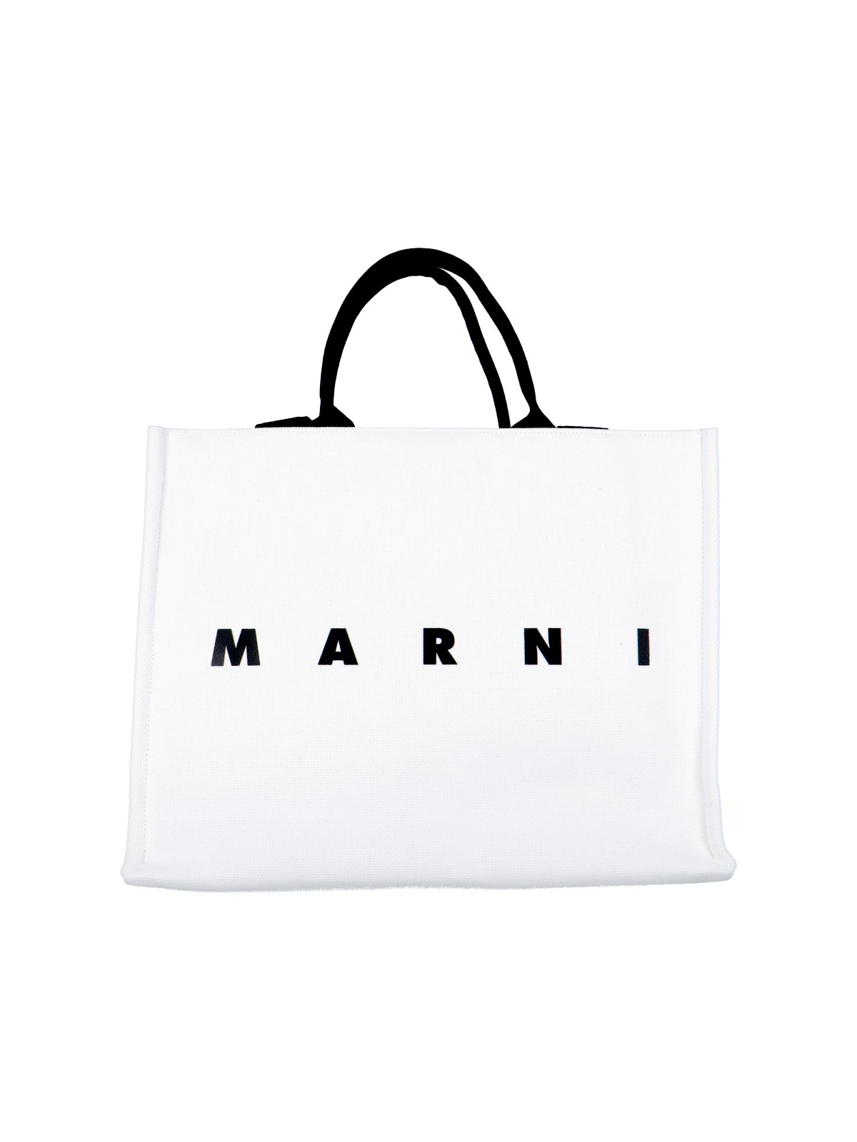 Marni Logo Tote Bag In White