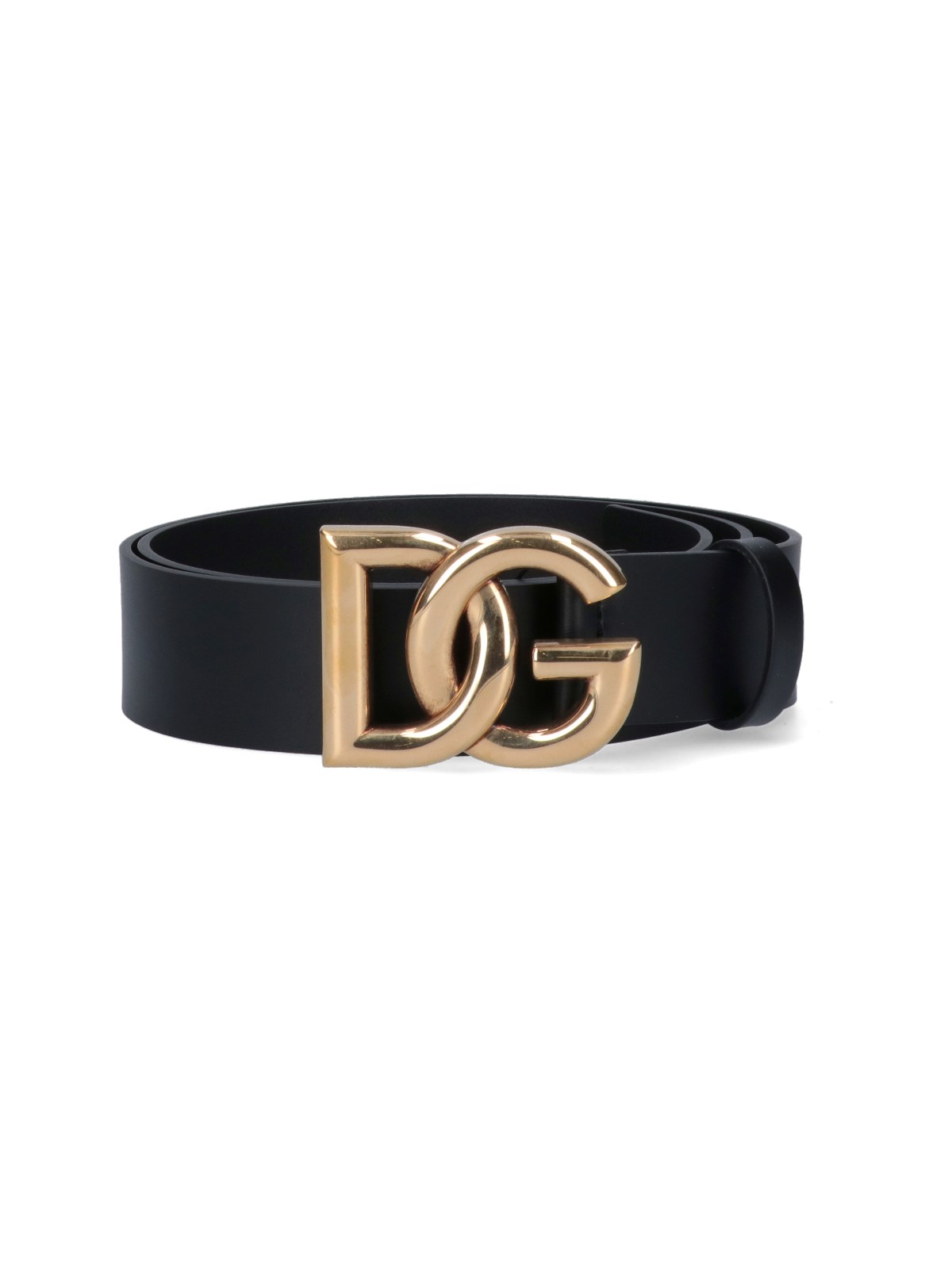 Dolce & Gabbana 'dg' Buckle Belt In Black  