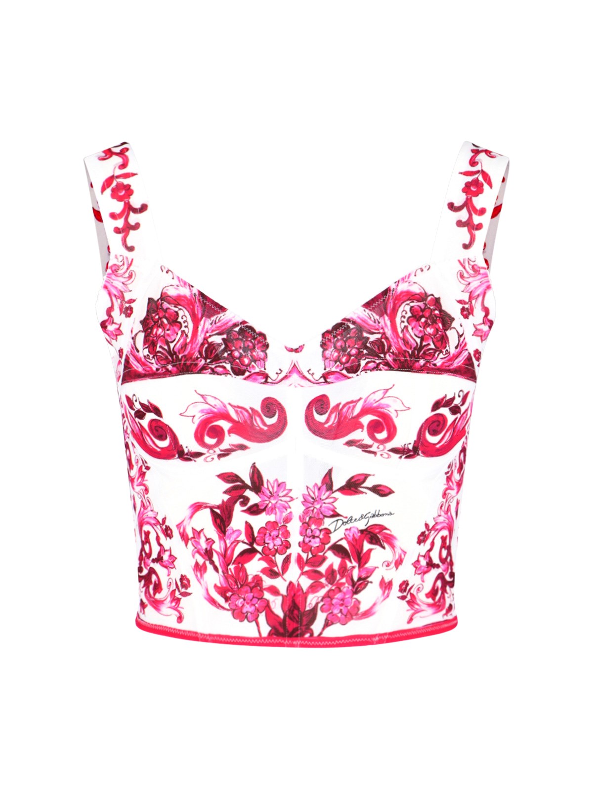 DOLCE & GABBANA BUSTIER TOP "MAIOLICA"