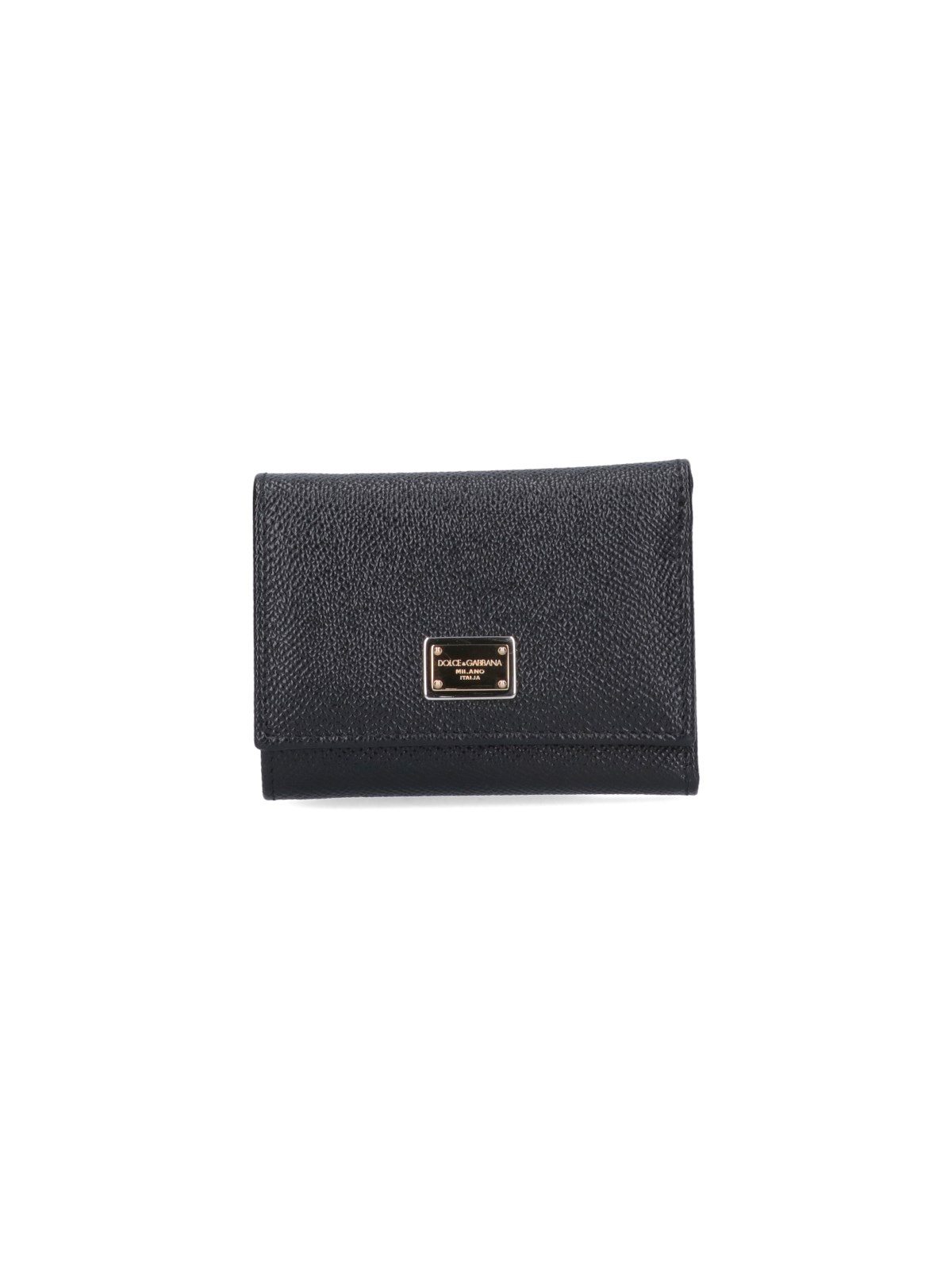 Dolce & Gabbana Logo Compact Wallet In Black  