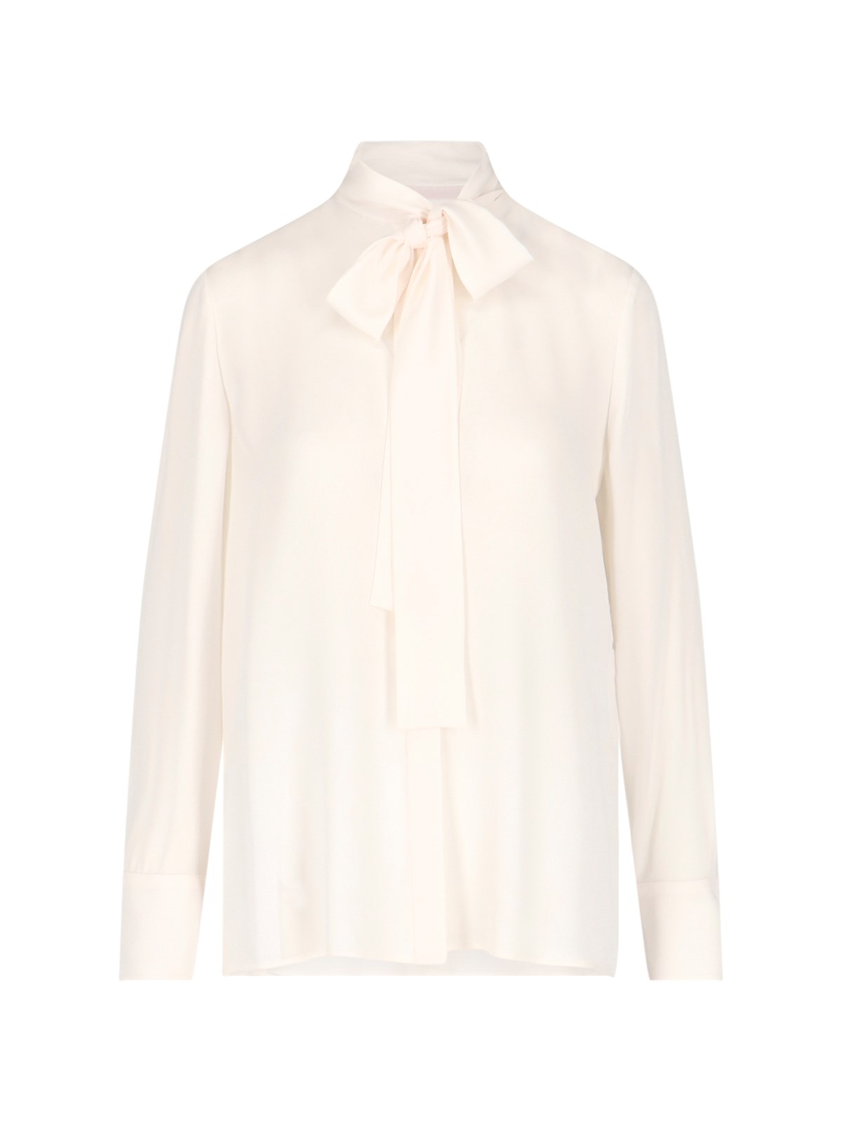 Shop Valentino Pussy Bow Detail Blouse In Cream